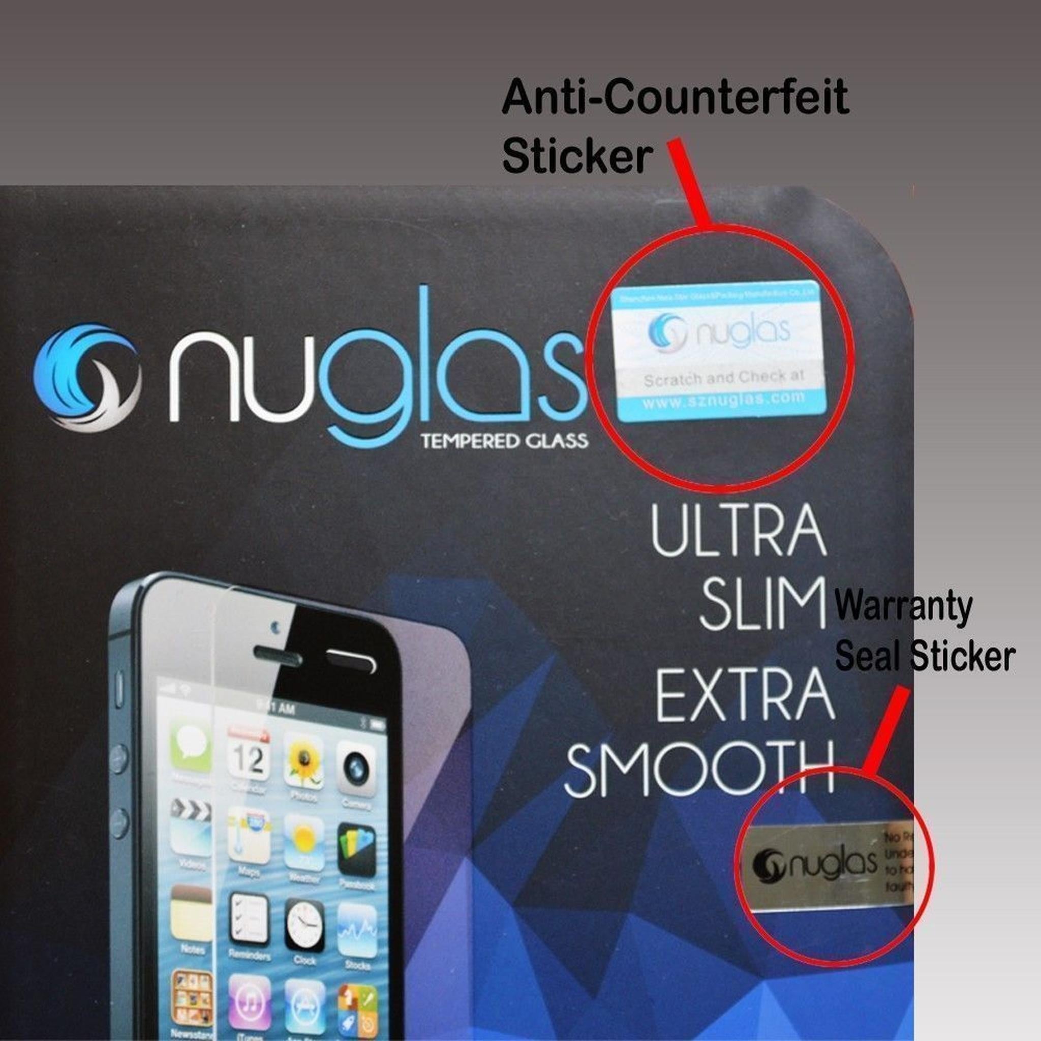 GENUINE 100% - NUGLAS ORIGINAL TEMPERED SCREEN PROTECTOR for IPHONE 4 - 4S