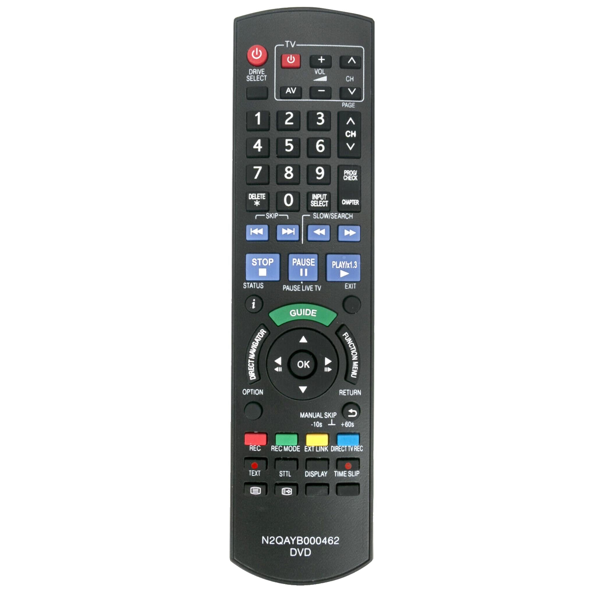 Budget Replacement Remote Control for Panasonic N2QAYB000462 DVD RECORDER R.C