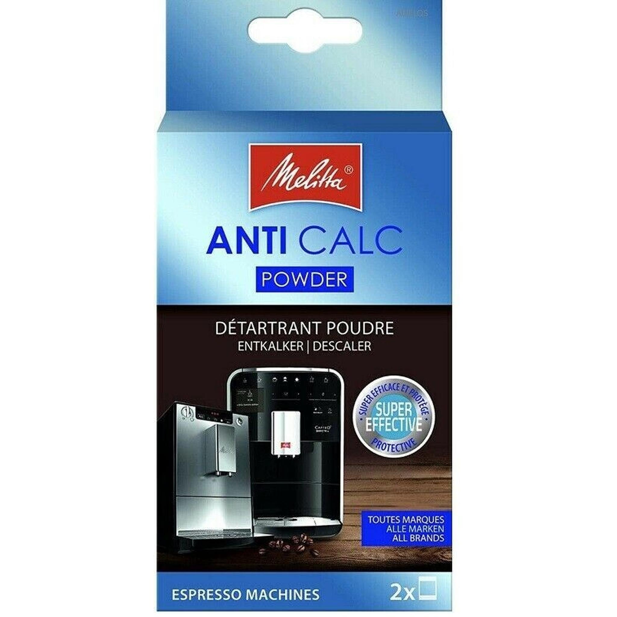 Melitta Anti Calc Powder Descaler For Espresso Machines 2 x 40g Sachets 6545499