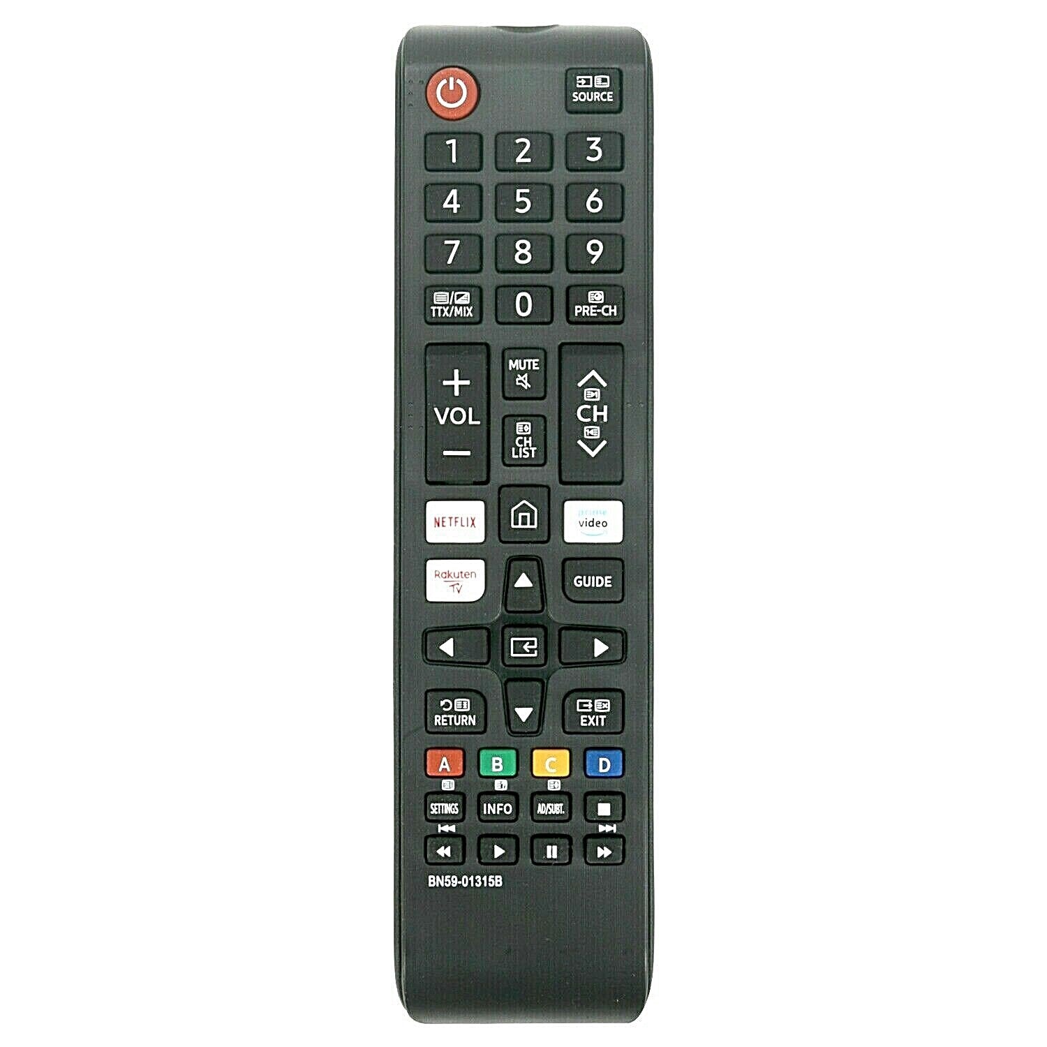 Replacement For Samsung UE75RU7020K 75" 4K UHD Smart TV Remote Control