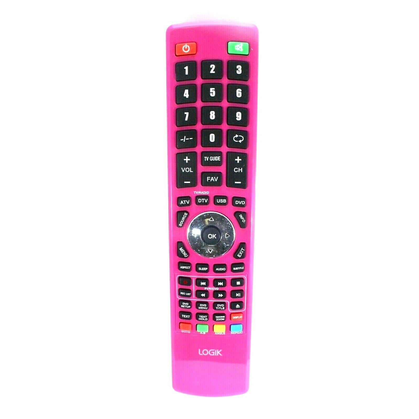 Genuine Brand New L22FEDP12 L32HED13 Logik Remote Control Pink