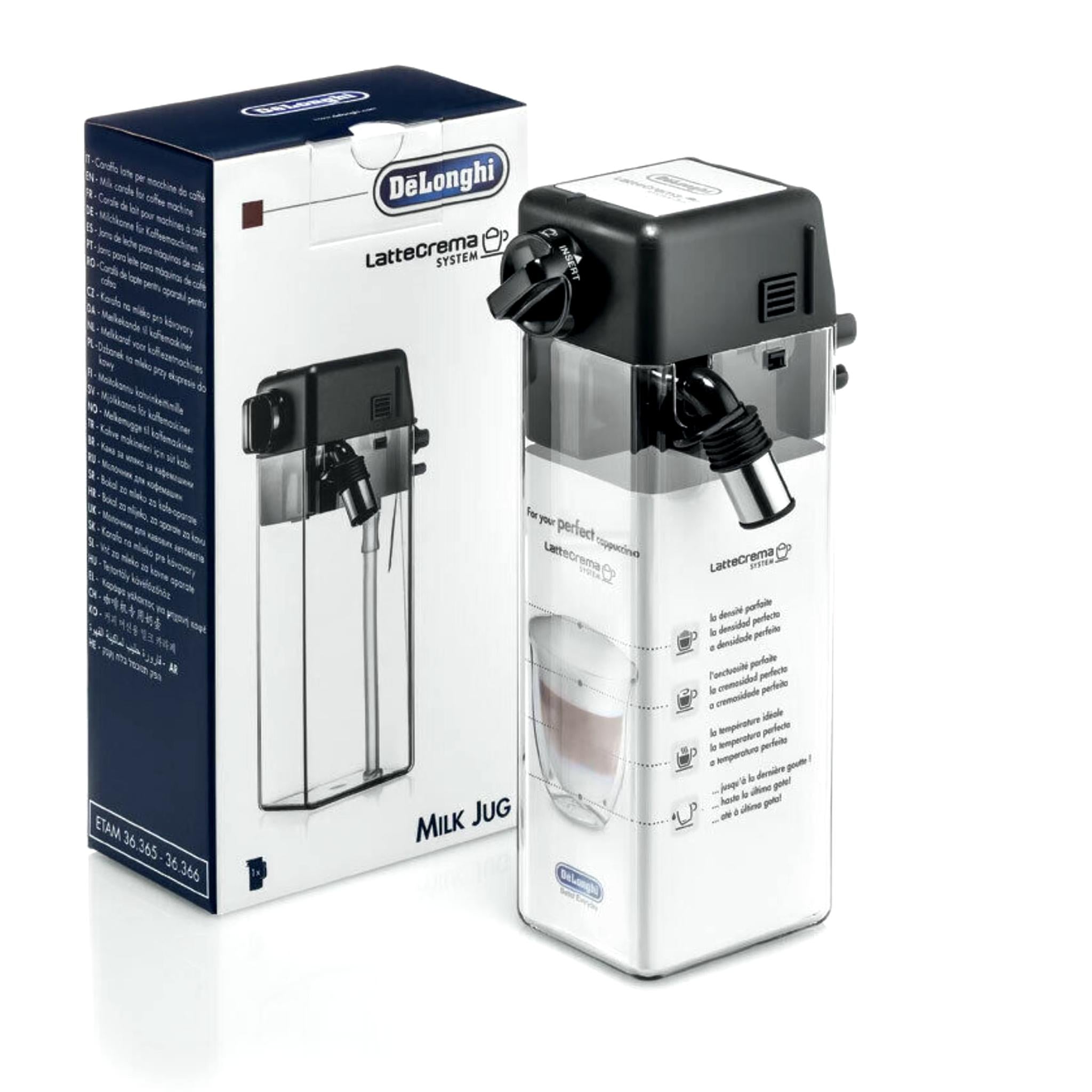 GENUINE DELONGHI MILK CARAFE DLSC010 TO FIT ETAM29.660 ETAM36.366 ETAM36.365 NEW