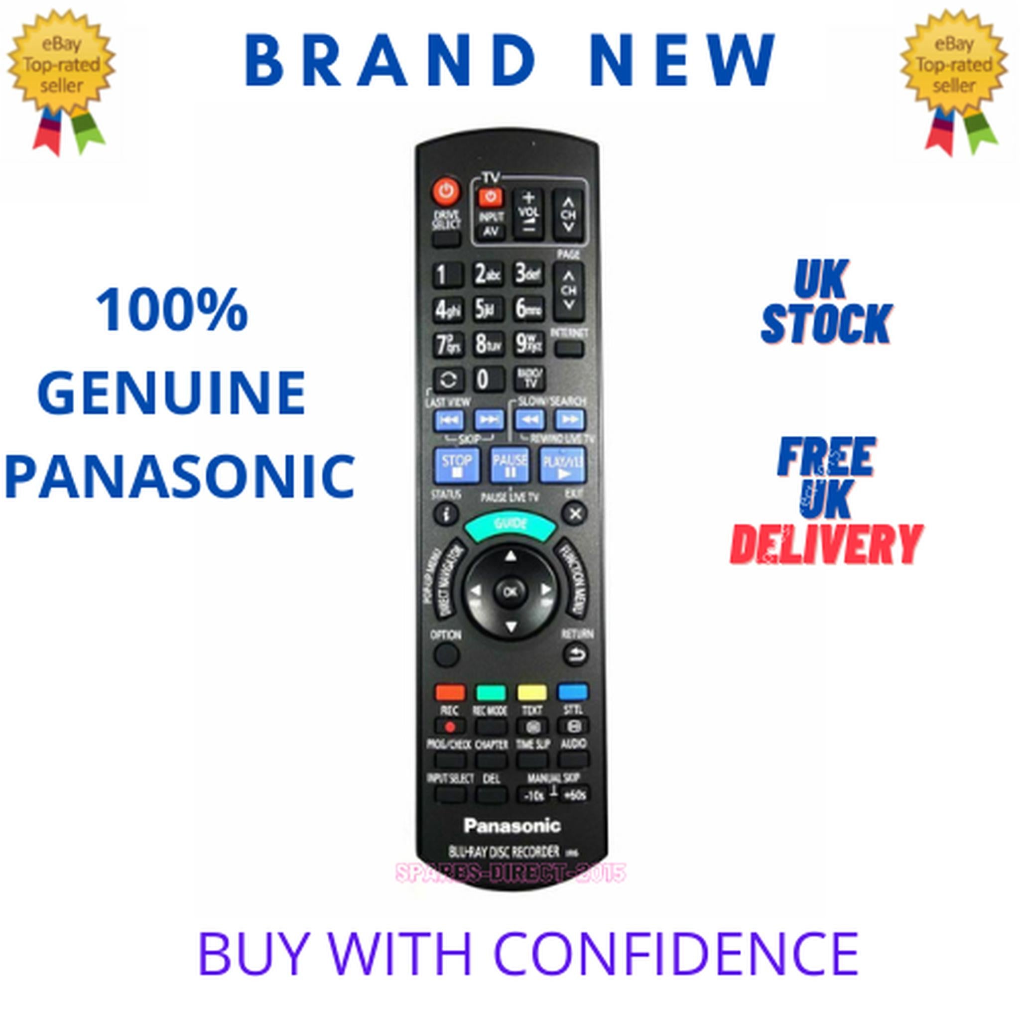 N2QAYB000986 Remote Control For Panasonic DMR-BST740, DMR-BCT940, DMR-BCT845 BST745