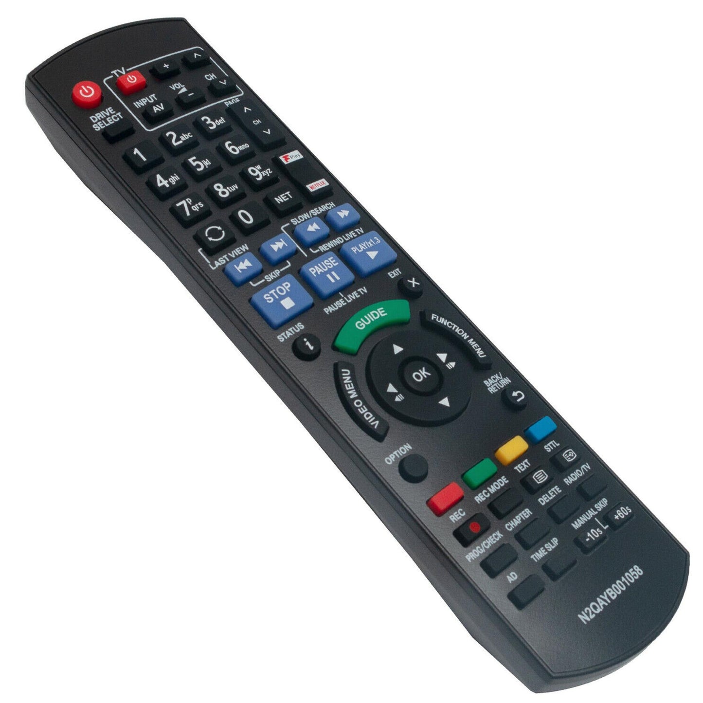 Aftermarket Remote Control for Panasonic HDD DVD DMR-PWT655EB