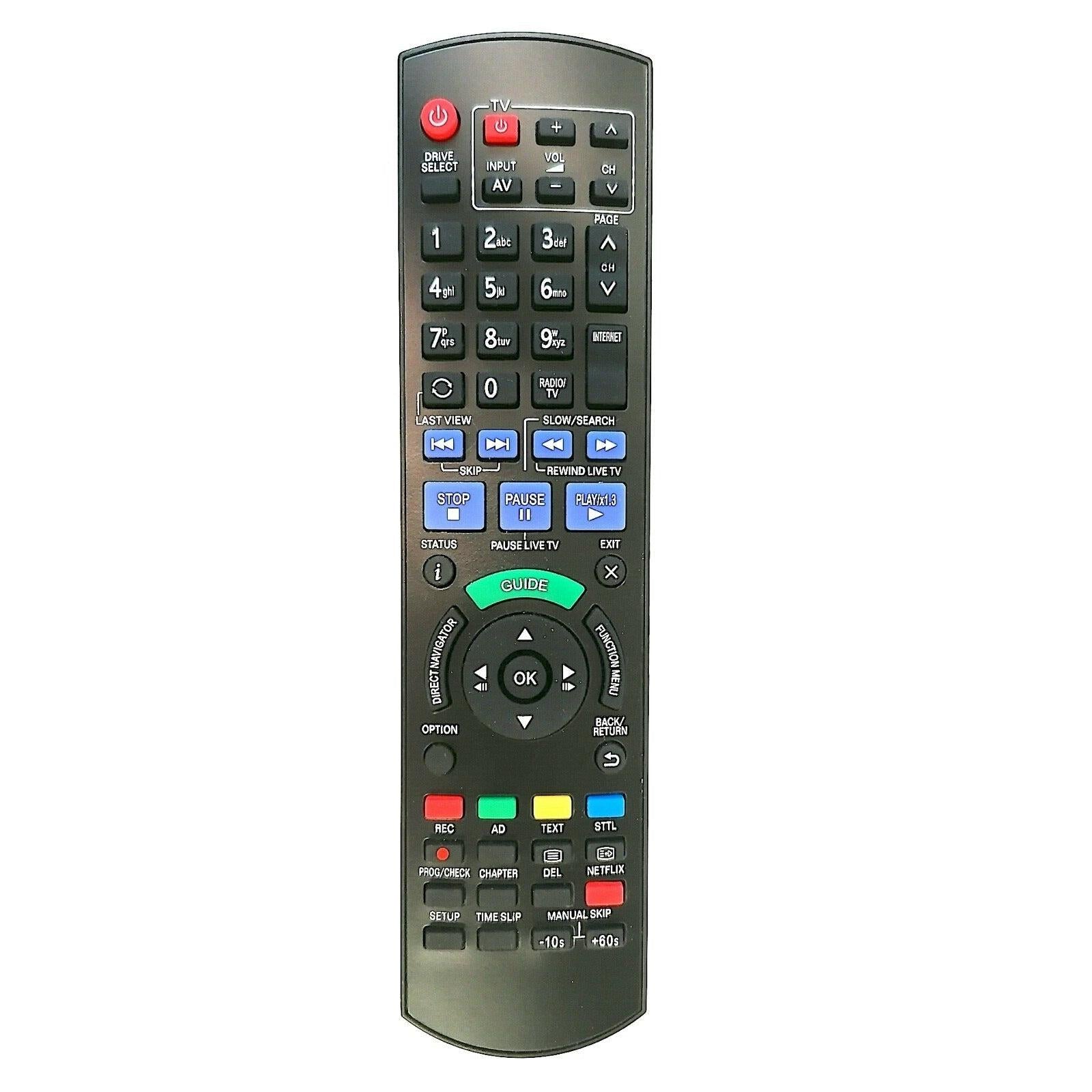 Aftermarket Replacement Remote for Panasonic DMR-HW120EBK DMR-HWT220EB Recorder