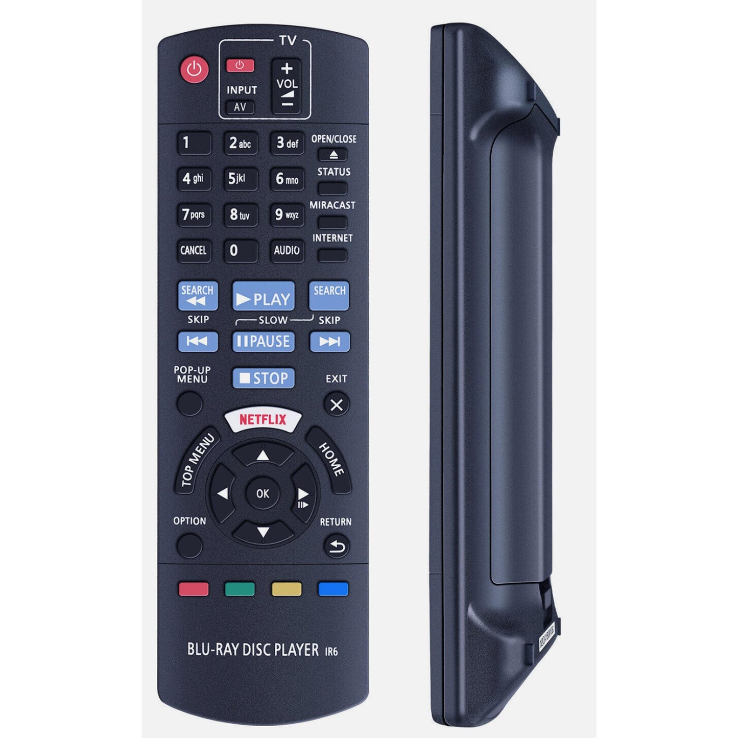 New Remote Control For Panasonic Blu-ray Disc Player Replaces N2QAYB001029
