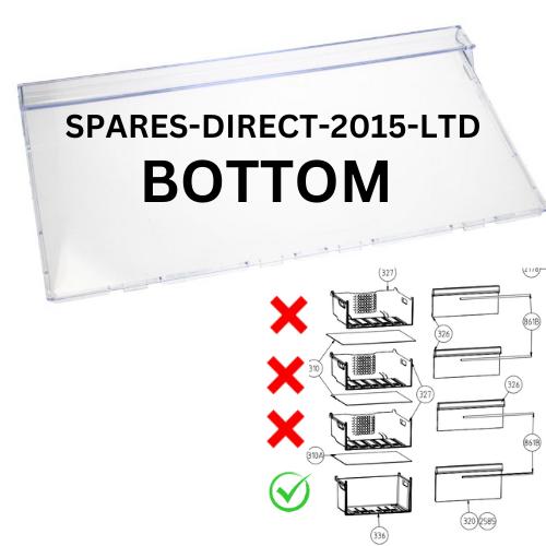 Genuine Freezer Drawer Lower Front Flap for Beko CXFG1552W, CXFG3552W, CXFP3582DS
