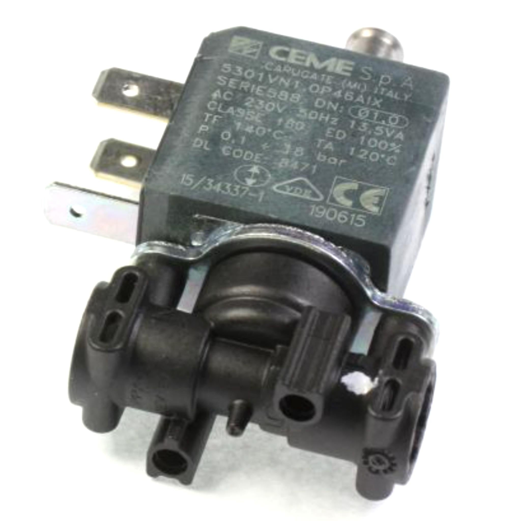 Genuine Delonghi 5213218471, 5070578, SOLENOID VALVE CEME 3-WAY 230V 50Hz