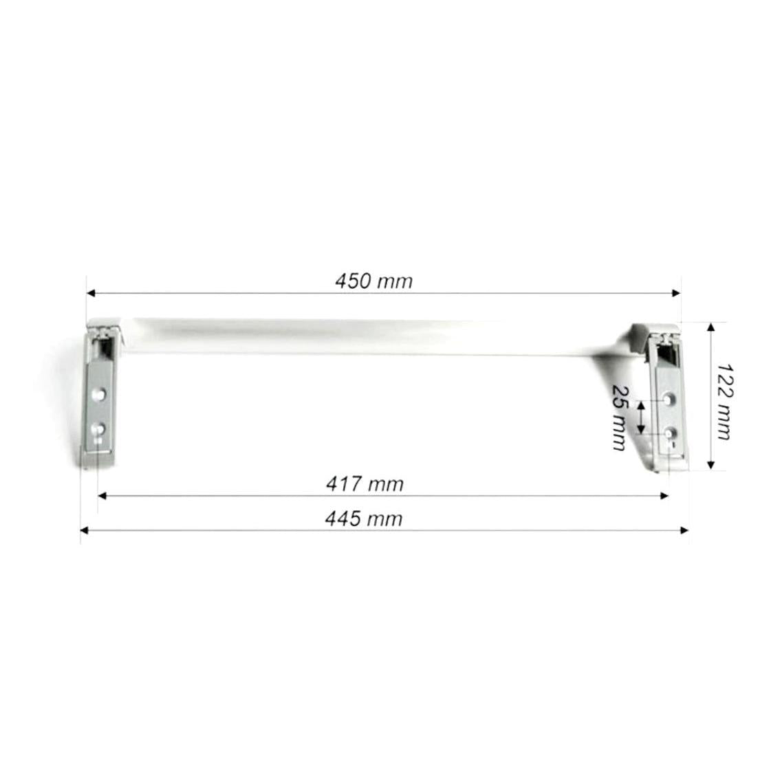 Genuine Freezer Door Handle Silver 450 x 122 mm For KENWOOD KTL60X15
