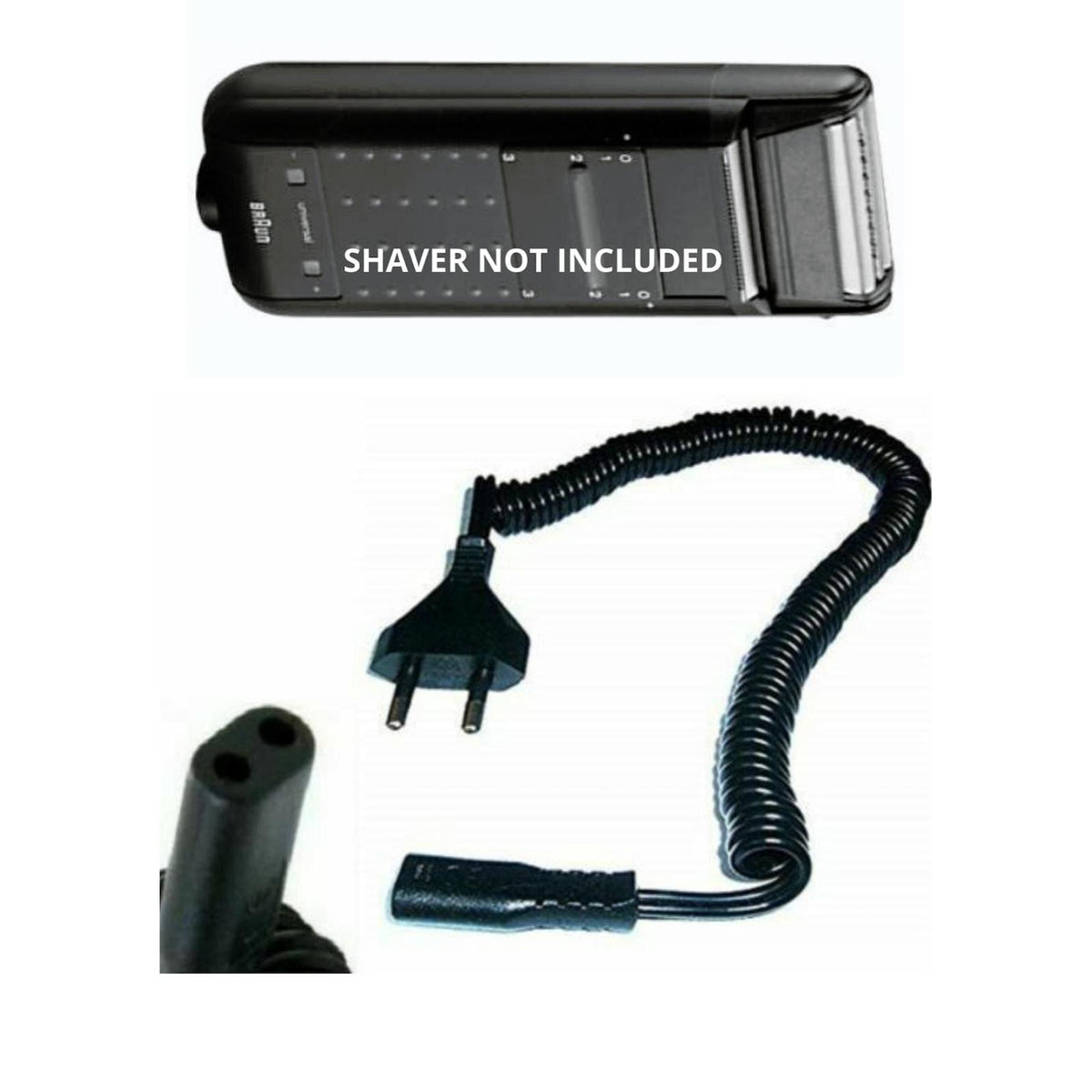 Braun 5010 AC Adapter Generic Power Cord Cable Shaver Charger 2 Pin 110 Volt