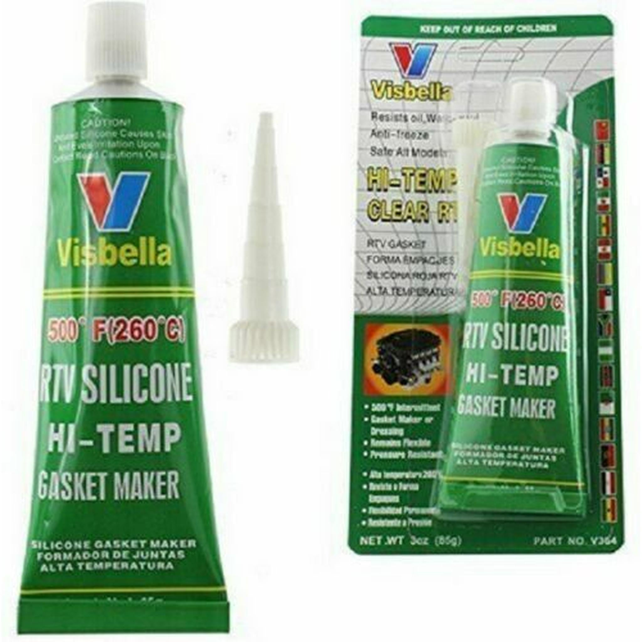 HIGH TEMP CLEAR RTV SILICONE GASKET MAKER for VISBELLA 100% SILICONE - 85ml
