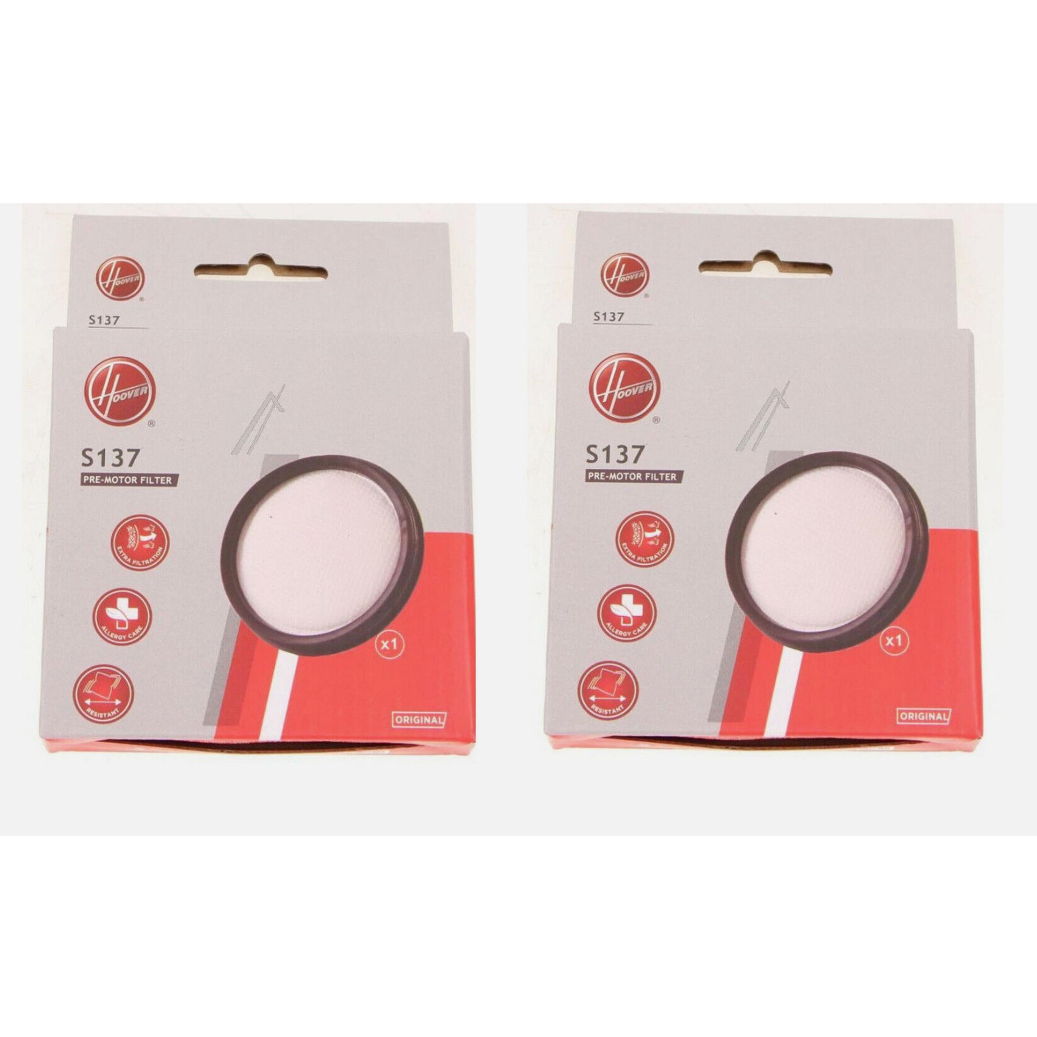 2 x Hoover H-Free 300 Vacuum Cleaner Motor Filter S137 Genuine Part