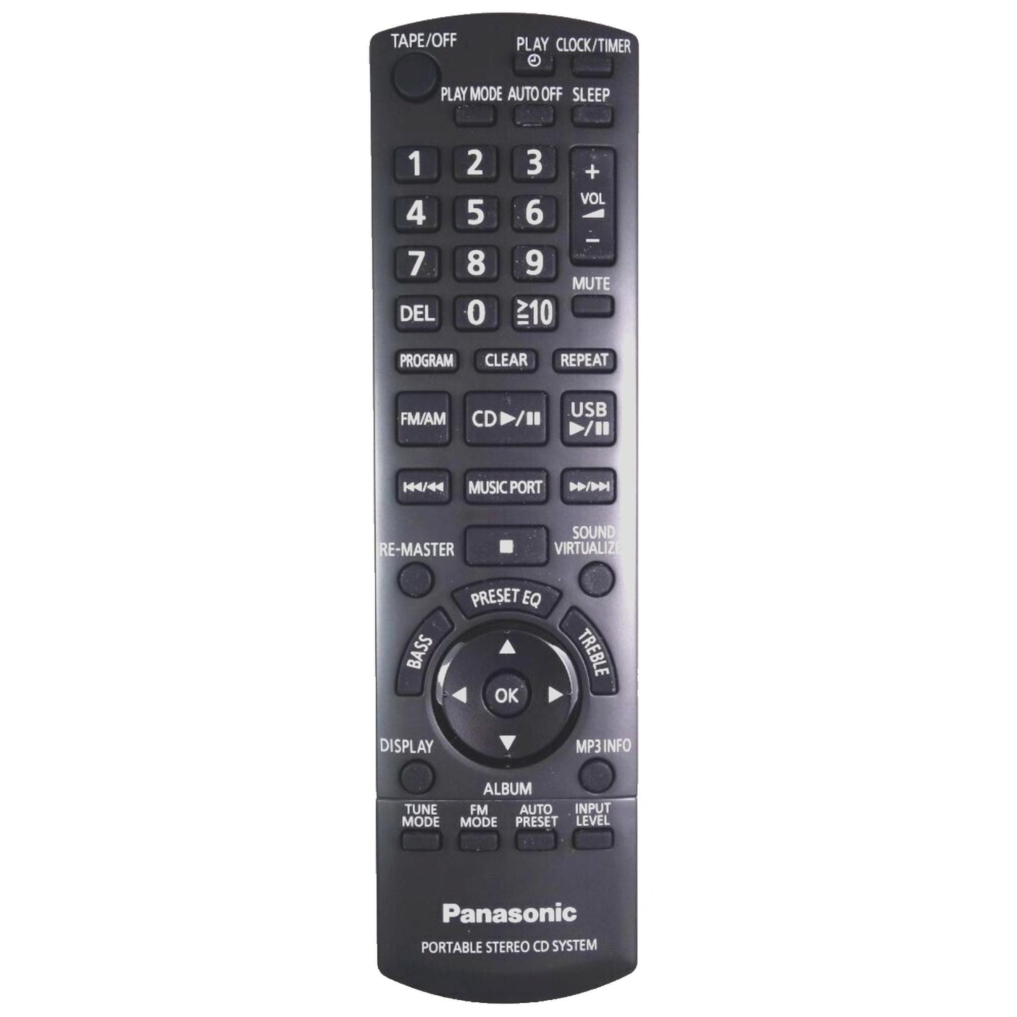 Genuine N2QAYA000008 Stereo Remote Control For Panasonic RX-D55AEG-K