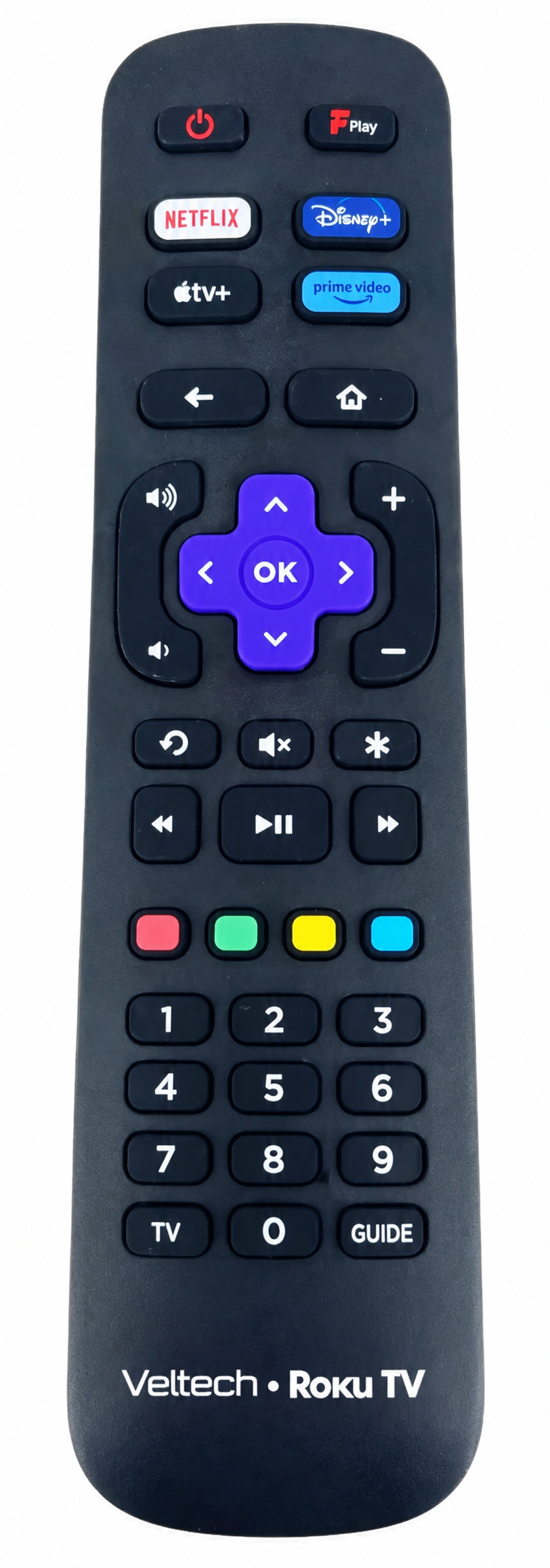 Genuine VELTECH ROKU Smart 4K Ultra HD HDR LED TV Remote Control