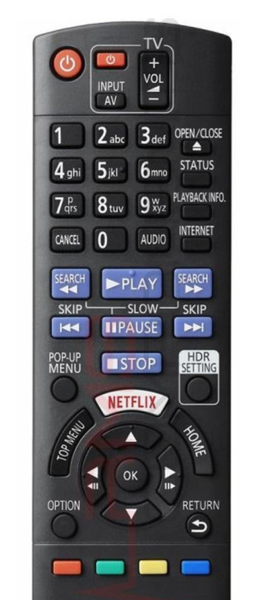 DMP-UB310EGK DMP-UB310 Blu Ray Player Remote Control