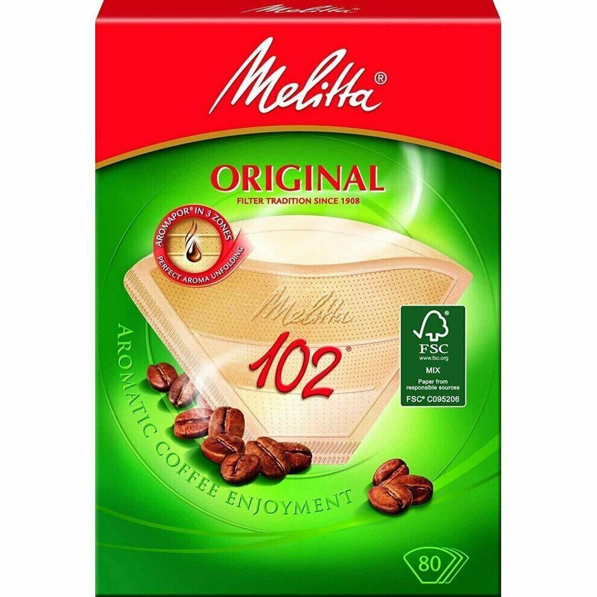ORIGINAL MELITTA 102 FILTER PAPERS PACK OF 80