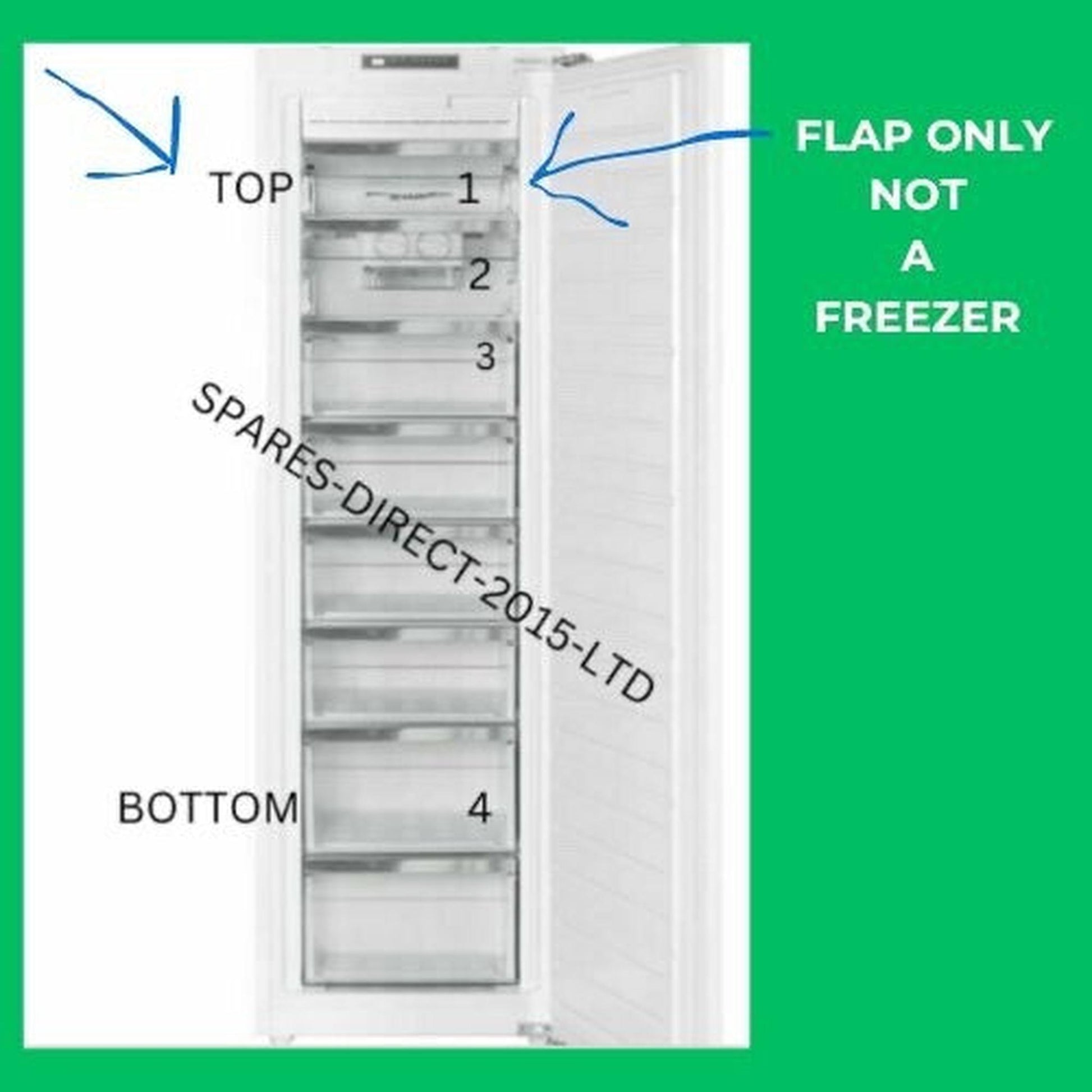 SJ-SE197E01X-EN Integrated Tall Freezer 1st DRAW DOWN TOP FRONT FLAP NO 1