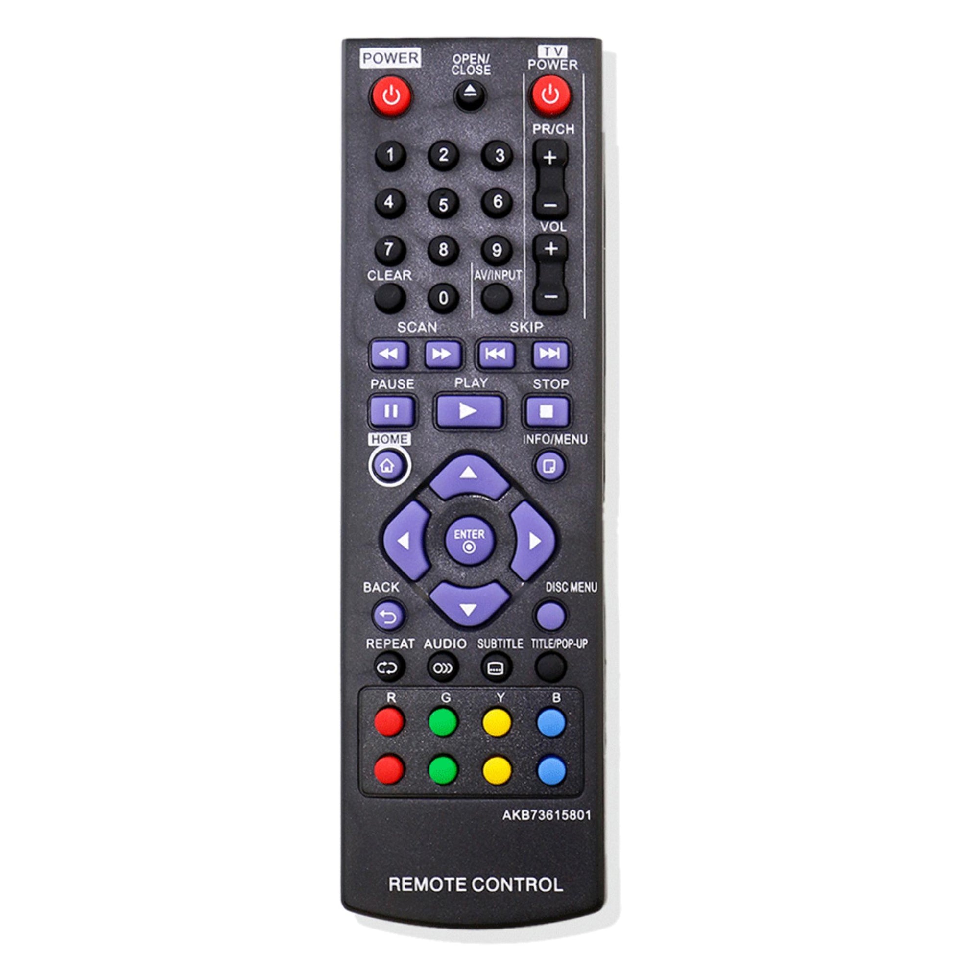 Remote Control AKB73615801 For LG DVD Blu-ray Player BP200 BP320 BP125