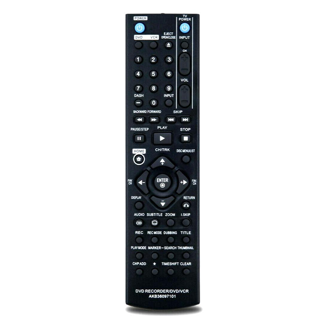 New AKB36097101 For LG DVD VCR DVD Recorder Remote Control RC286H RC297H RC397H