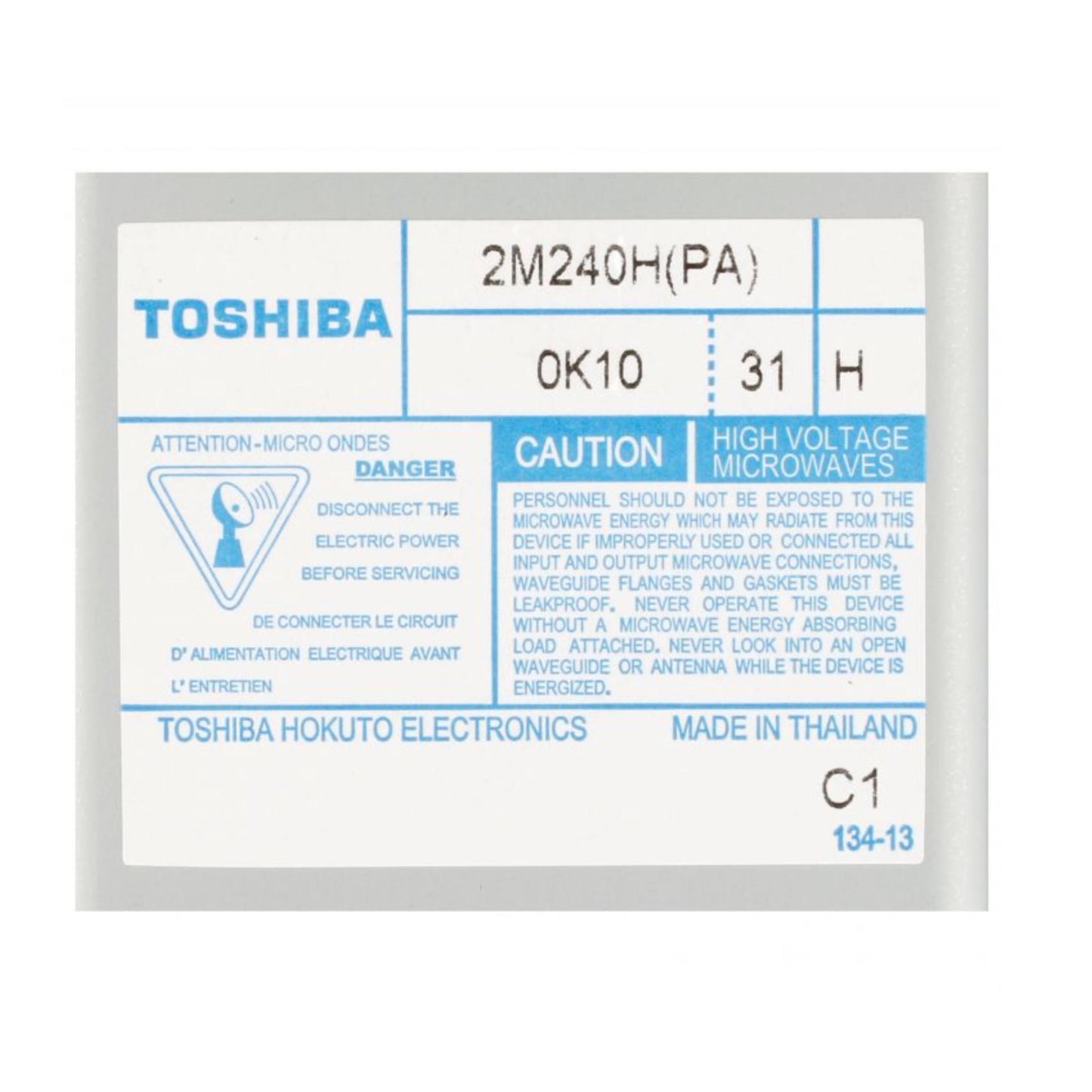Magnetron Replaces 2m240h (PA) for Sharp Whirlpool Toshiba Microwaves