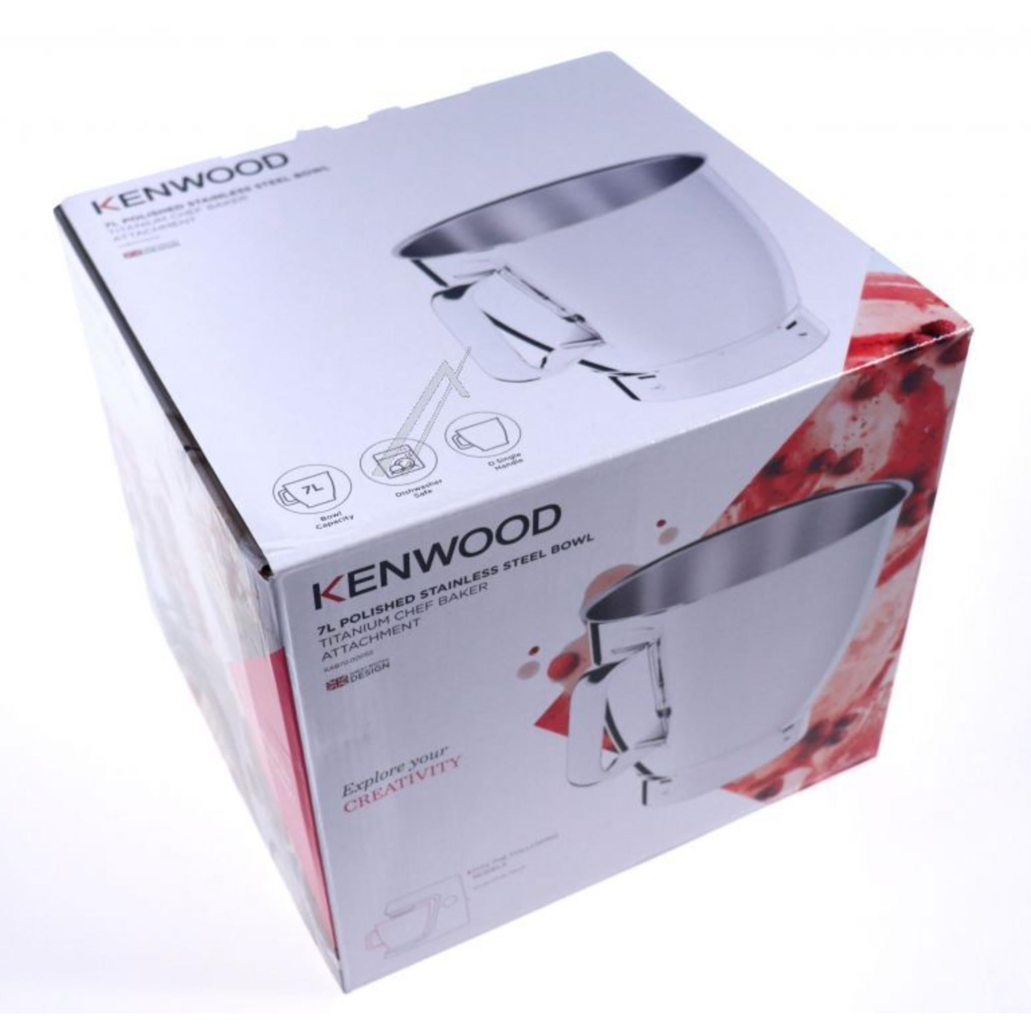 KVL85 Titanium Chef Baker XL Stainless Steel Bowl 7L for Kenwood