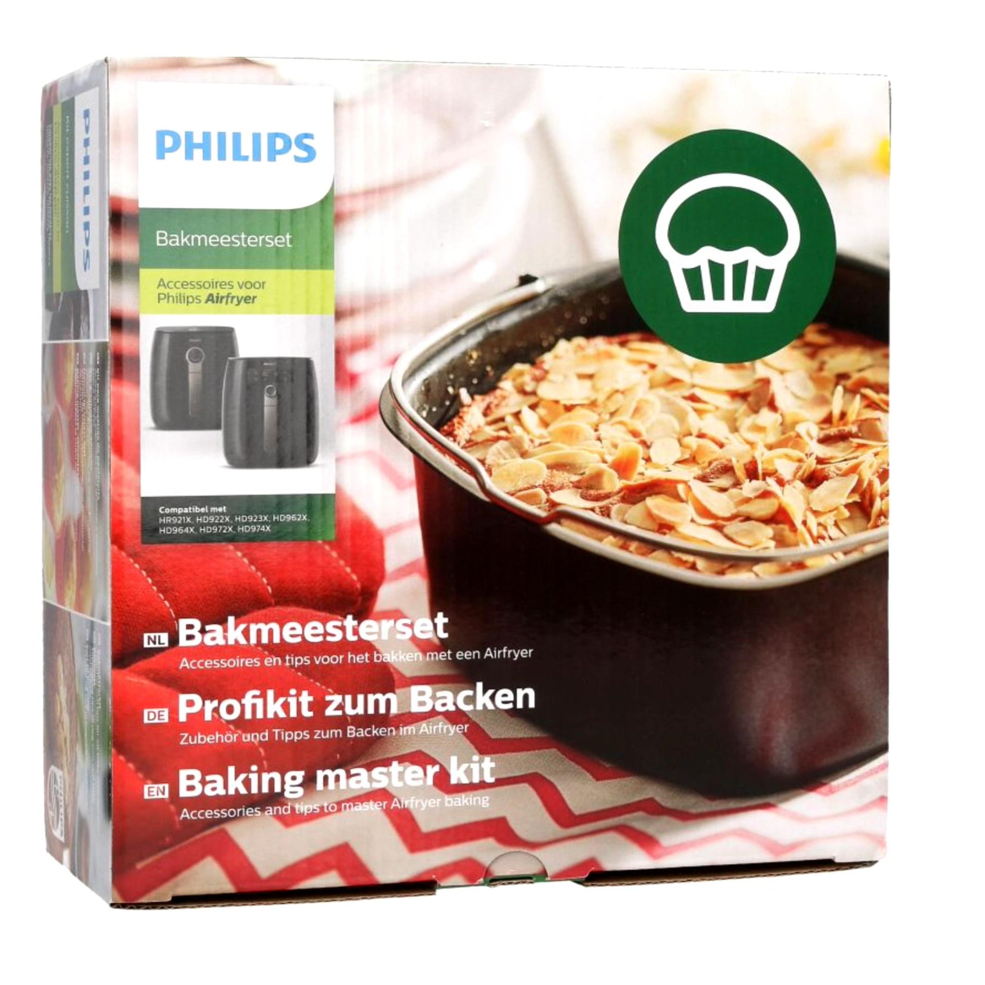 Genuine Air Fryer Non-Stick Baking Basket and Cupcake Cases For Phillips HD9225