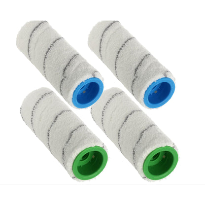 4 x Microfibre Rollers For Karcher FC3 & FC5 Wet & Dry Hard Floor Vacuum Cleaner