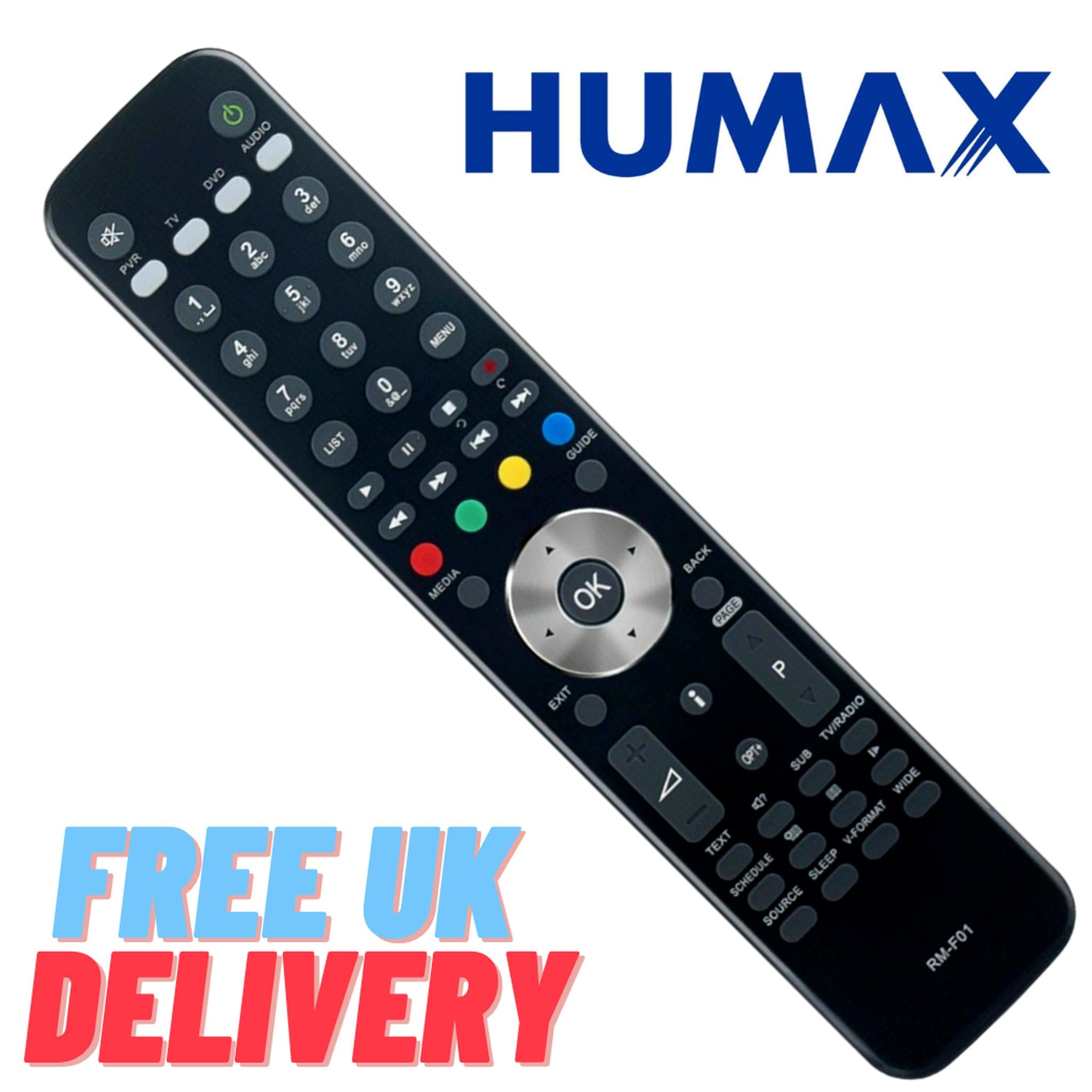 Replacement Remote Control for Humax RM-F01 for FOXSAT-HDR