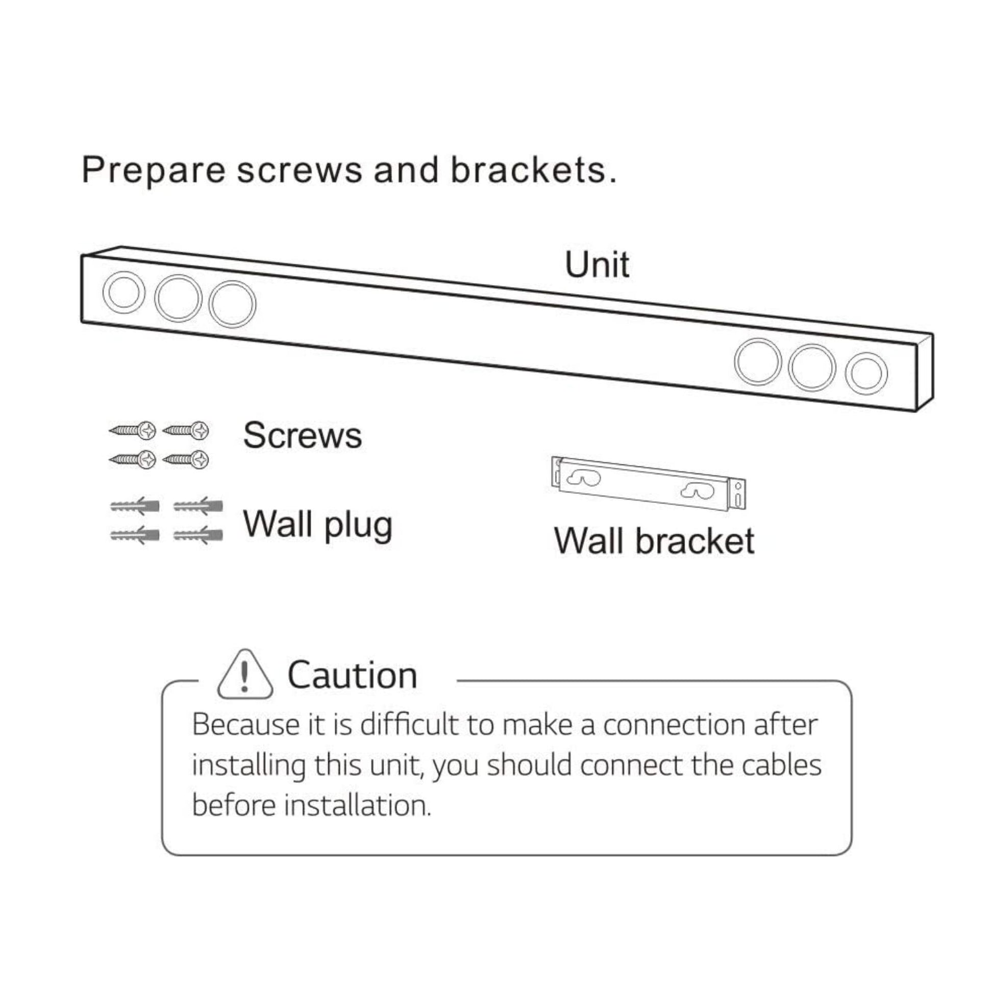 Soundbar Wall Mounting Bracket For LG ( NB3530A ONLY WONT FIT OTHERS )