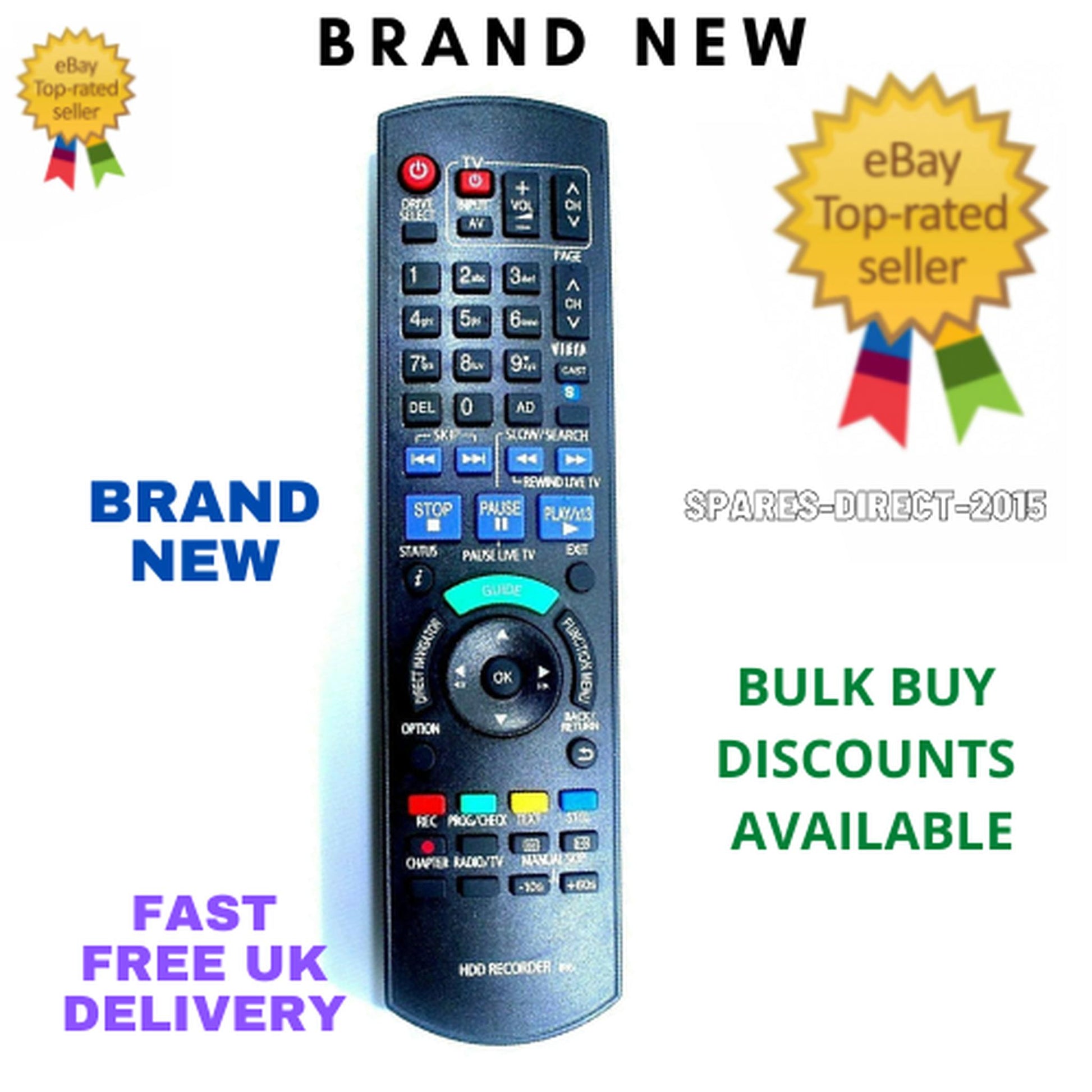 N2QAYB000618 HDD DVD IRecorder Remote Control for Panasonic DMR-HW200