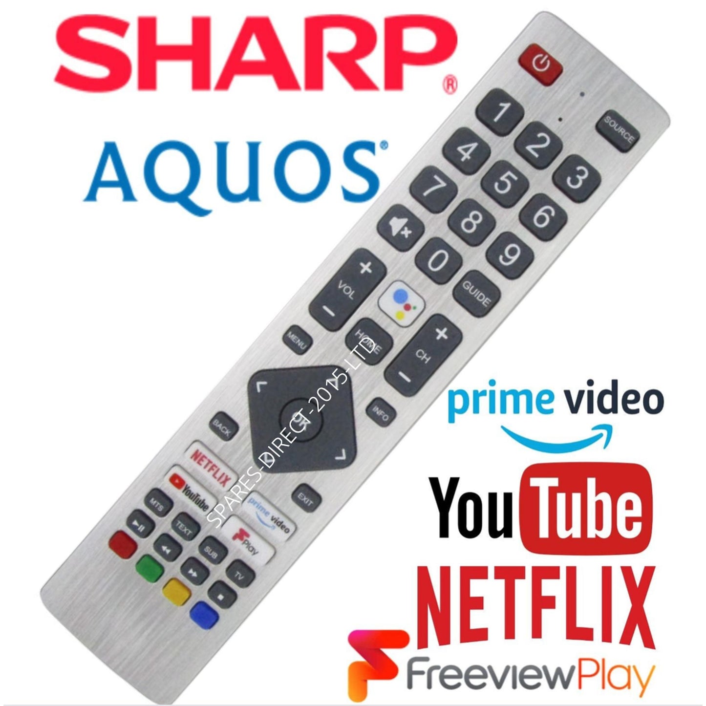 New Voice Remote Control for Sharp 4K TV - 50BL1KA