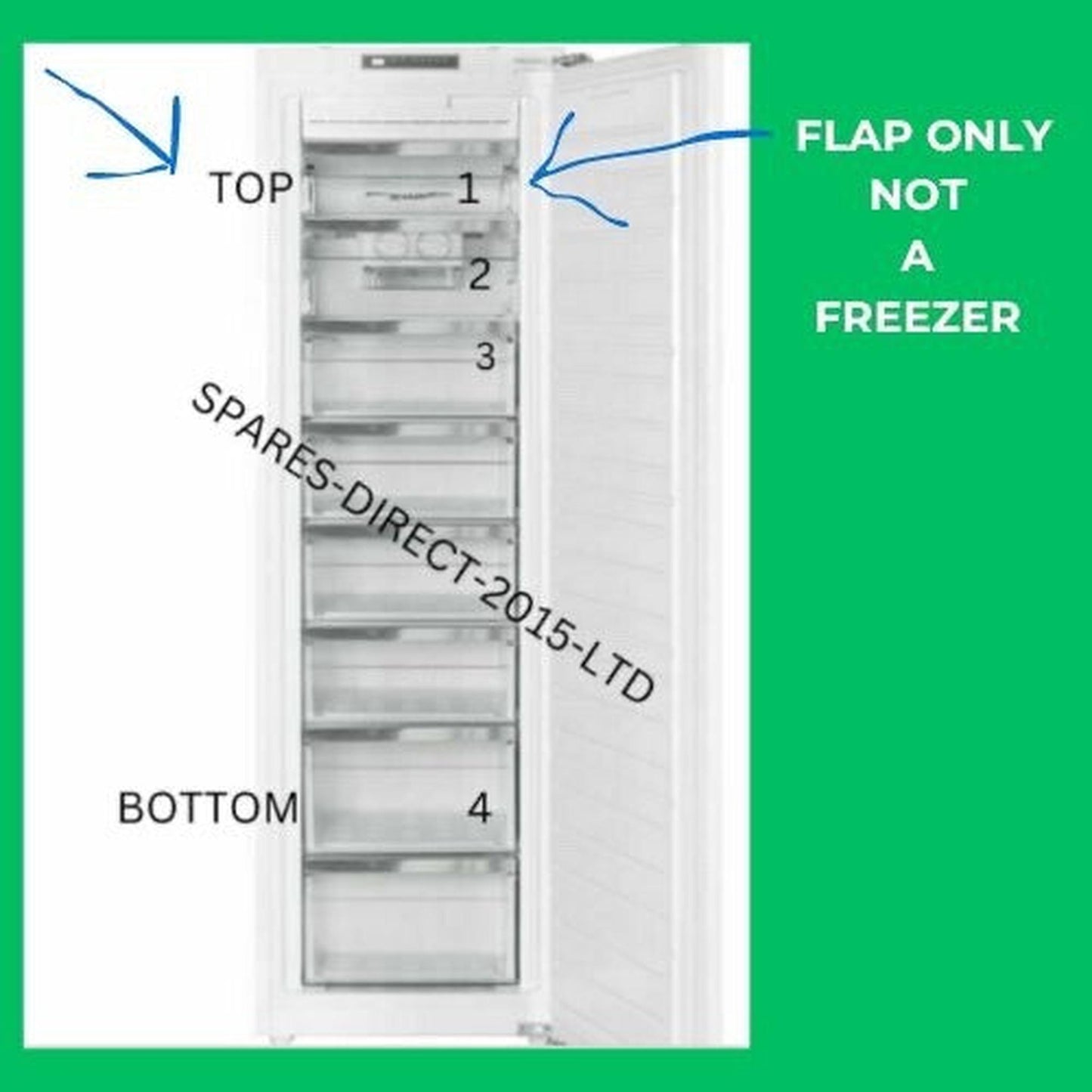 SJ-S1251E0W-EN Integrated Tall Freezer 1st DRAW DOWN TOP FRONT FLAP NO 1