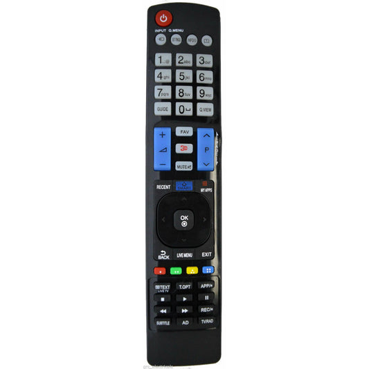 REPLACEMENT REMOTE CONTROL UNIVERSAL WORKS ALL MODELS OF LG LCD/LED TV