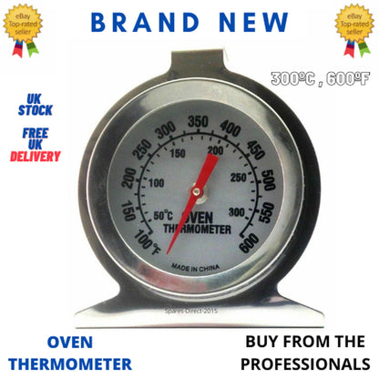 Stainless Steel Oven Cooker Thermometer Temperature Gauge Quality 300ºC , 600ºF