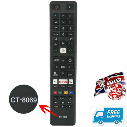Brand New UNBRANDED TV REMOTE CONTROL For Toshiba 43U6763DB 43" Freeview Play TV