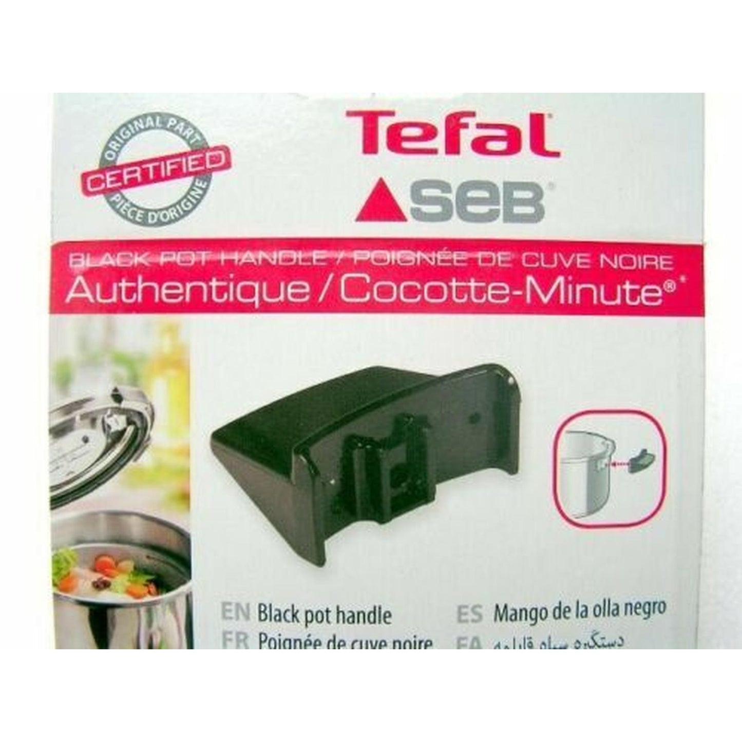 SEB 790098 TEFAL BLACK POT HANDLE FOR PRESSURE COOKER AUTHENTIQUE COCOTTE-MINUTE