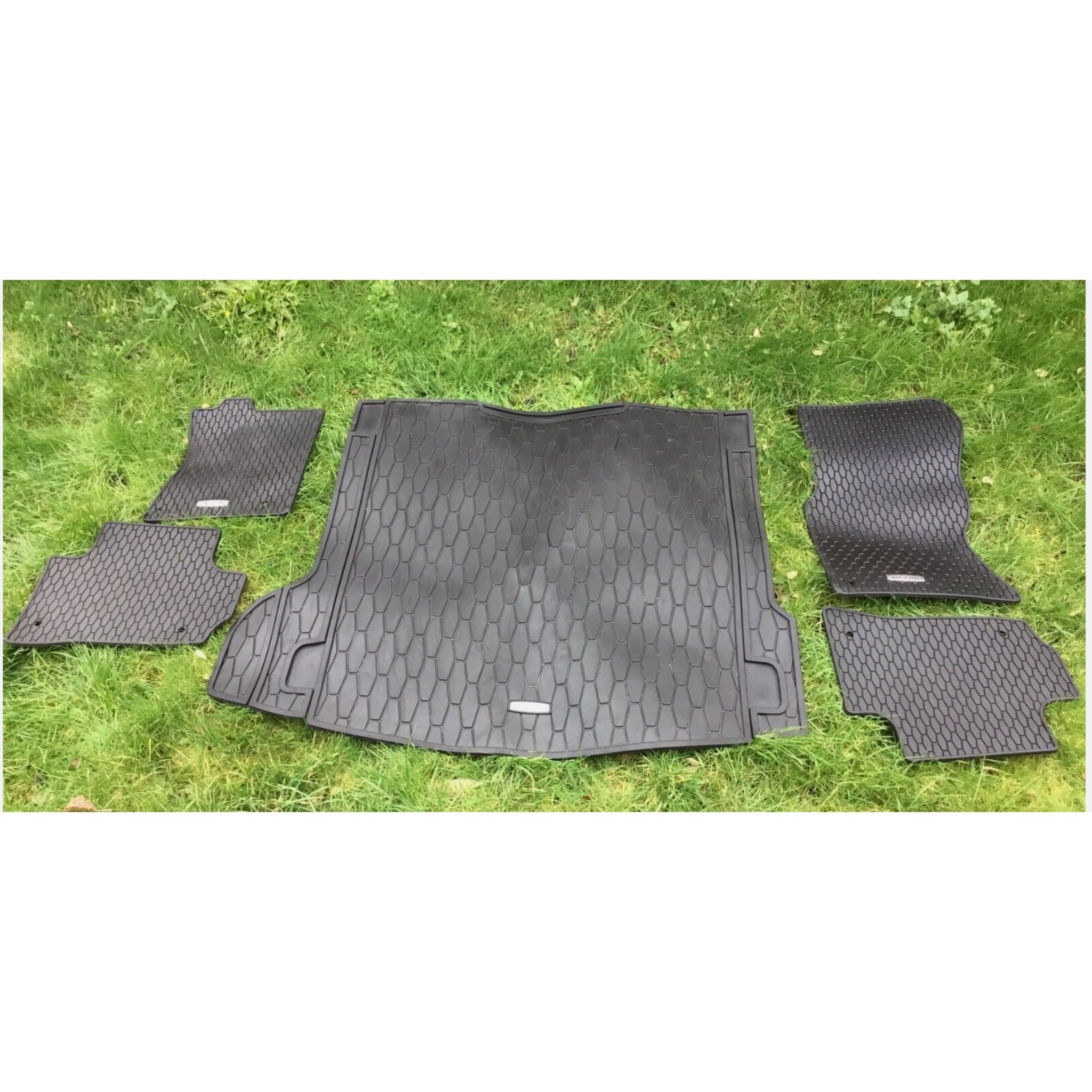Complete set of Genuine Jaguar F Pace SVR rubber mats including Boot Liner
