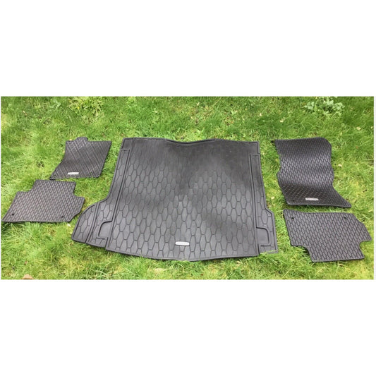 Complete set of Genuine Jaguar F Pace SVR rubber mats including Boot Liner