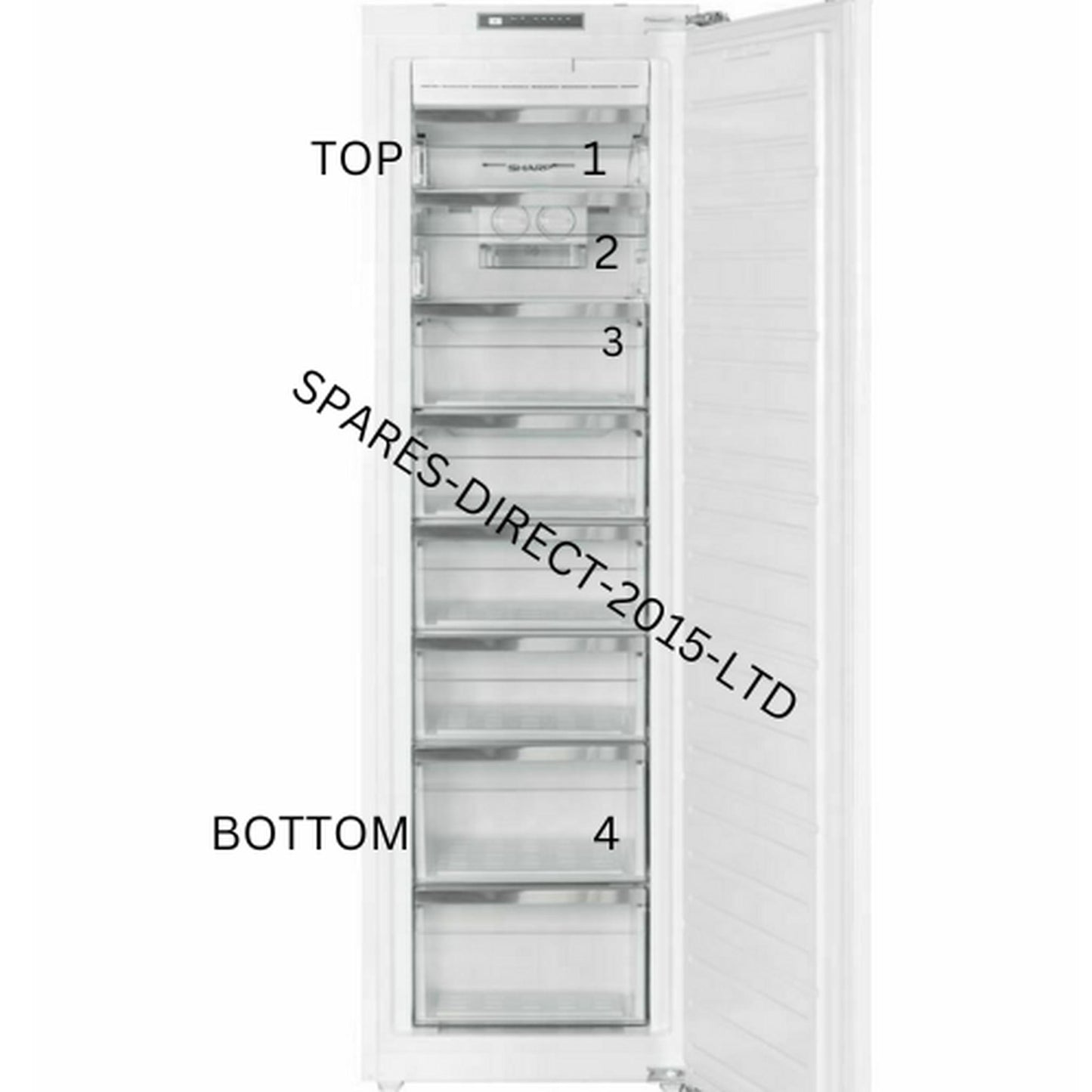 SJ-SF197E00X-EN Integrated Tall Freezer BOTTOM BASKET / DRAW