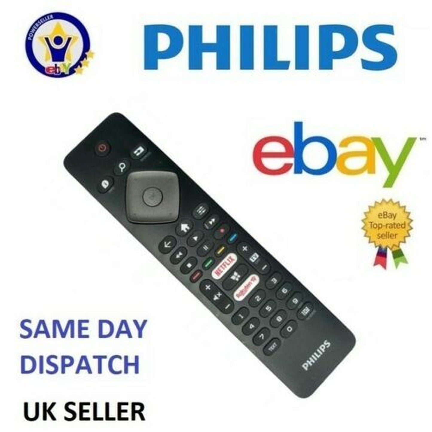 Genuine Tv Remote Control For Philips 50PUS6554/12 Smart Tv