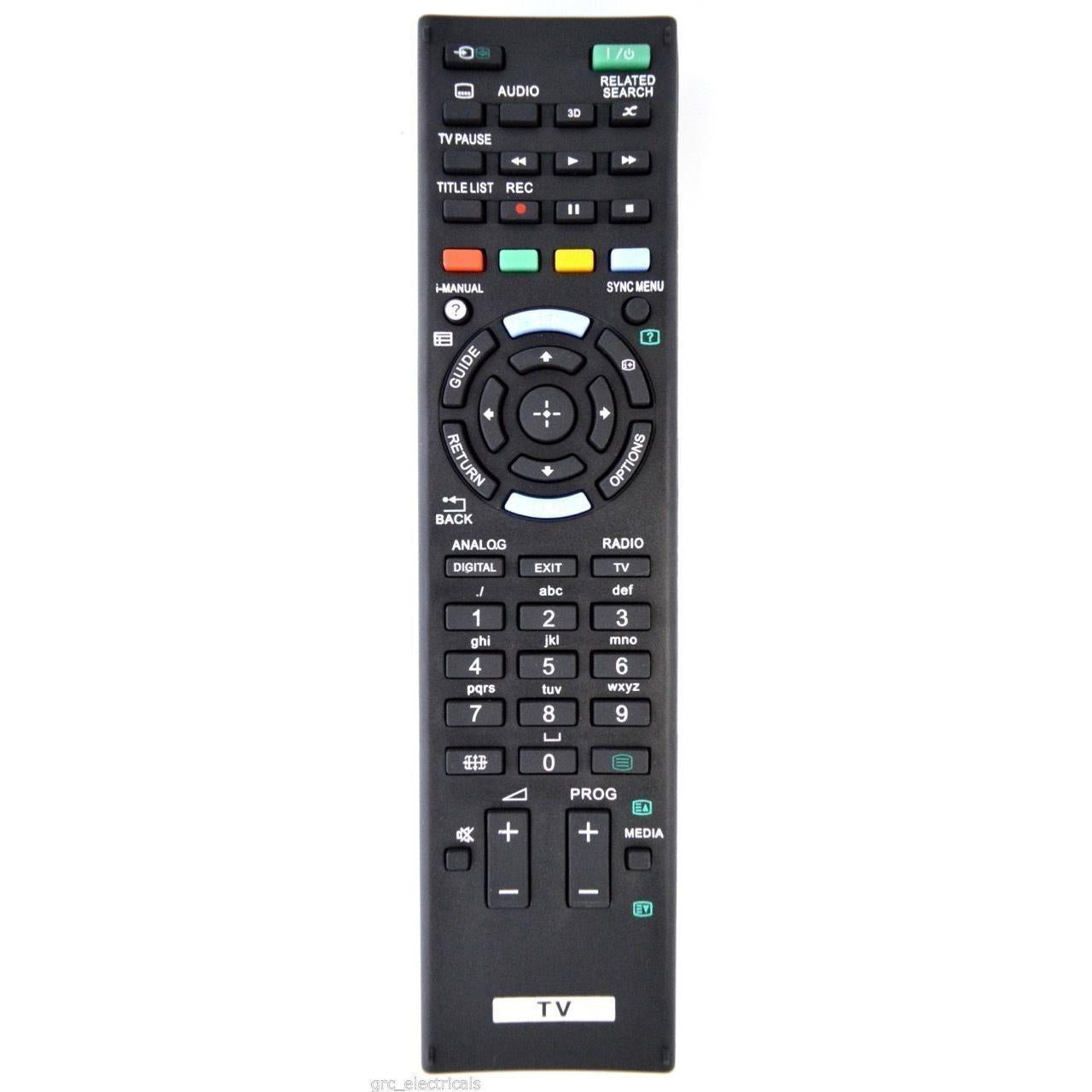 NEW Replacement Sony TV Remote Control KDL-42W815B, KDL-42W817B, KDL-42W828B