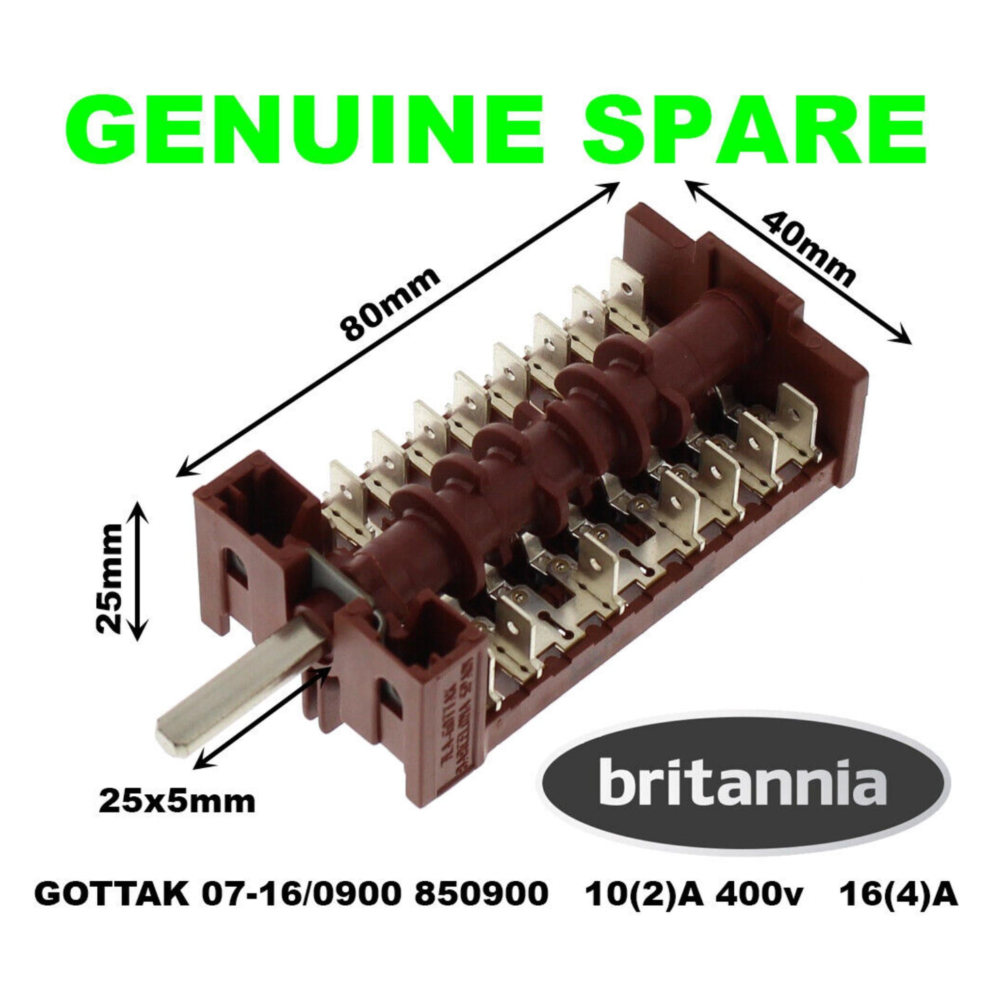 BRITANNIA ILVE Oven Selector Switch A03404 SI9TB SI-9TB-SS SI9TF SI-9TF-SS