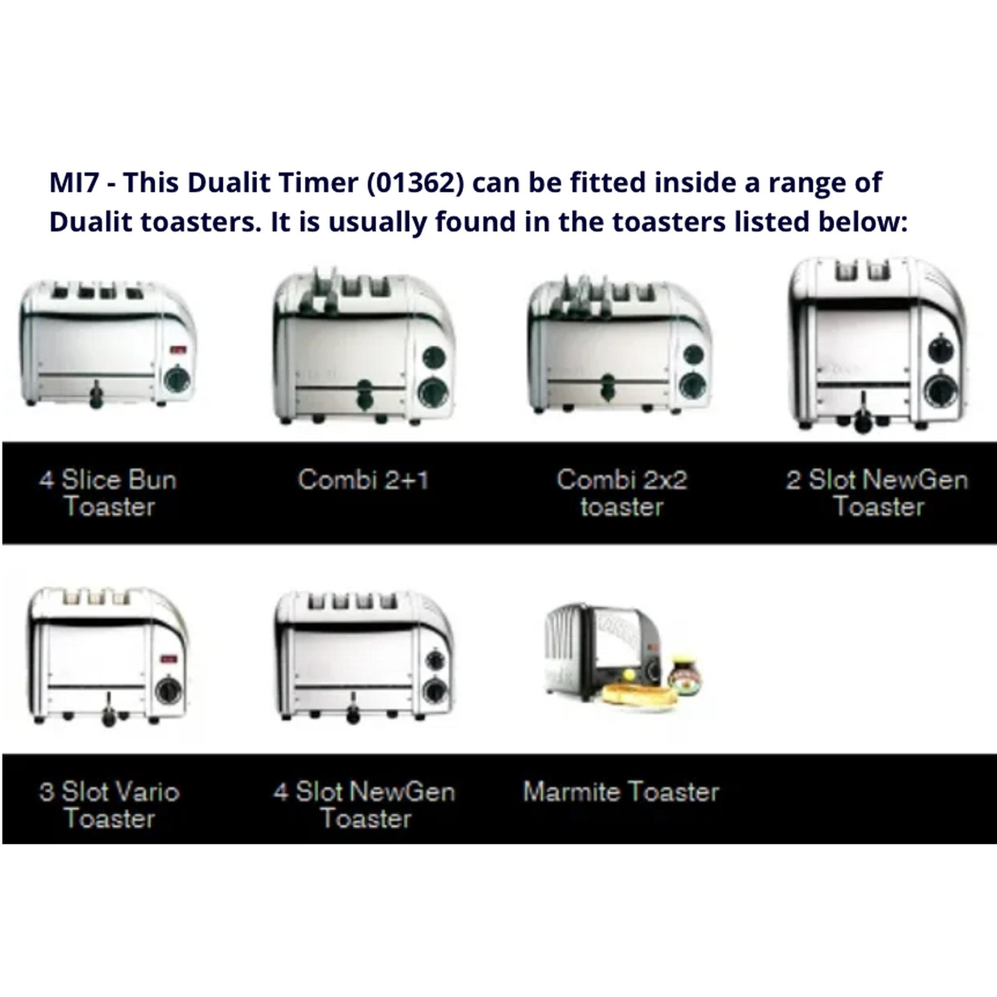 Genuine Timer Control Unit For Dualit M17 Mi7 Timer for 2 / 3 / 4 - Slot Vario Toaster 27180,27181