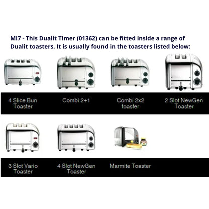 Genuine Timer Control Unit For Dualit M17 Mi7 Timer for 2 / 3 / 4 - Slot Vario Toaster 27180,27181