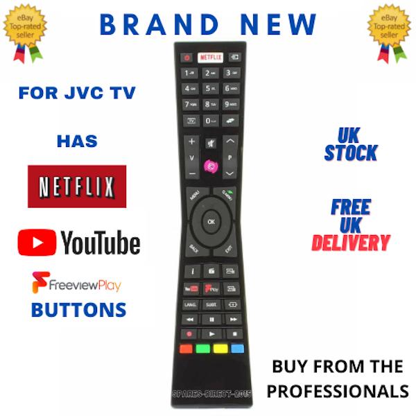 New Replacement RMC3231 RM-C3231 Remote Control for JVC Smart 4K LED TVs