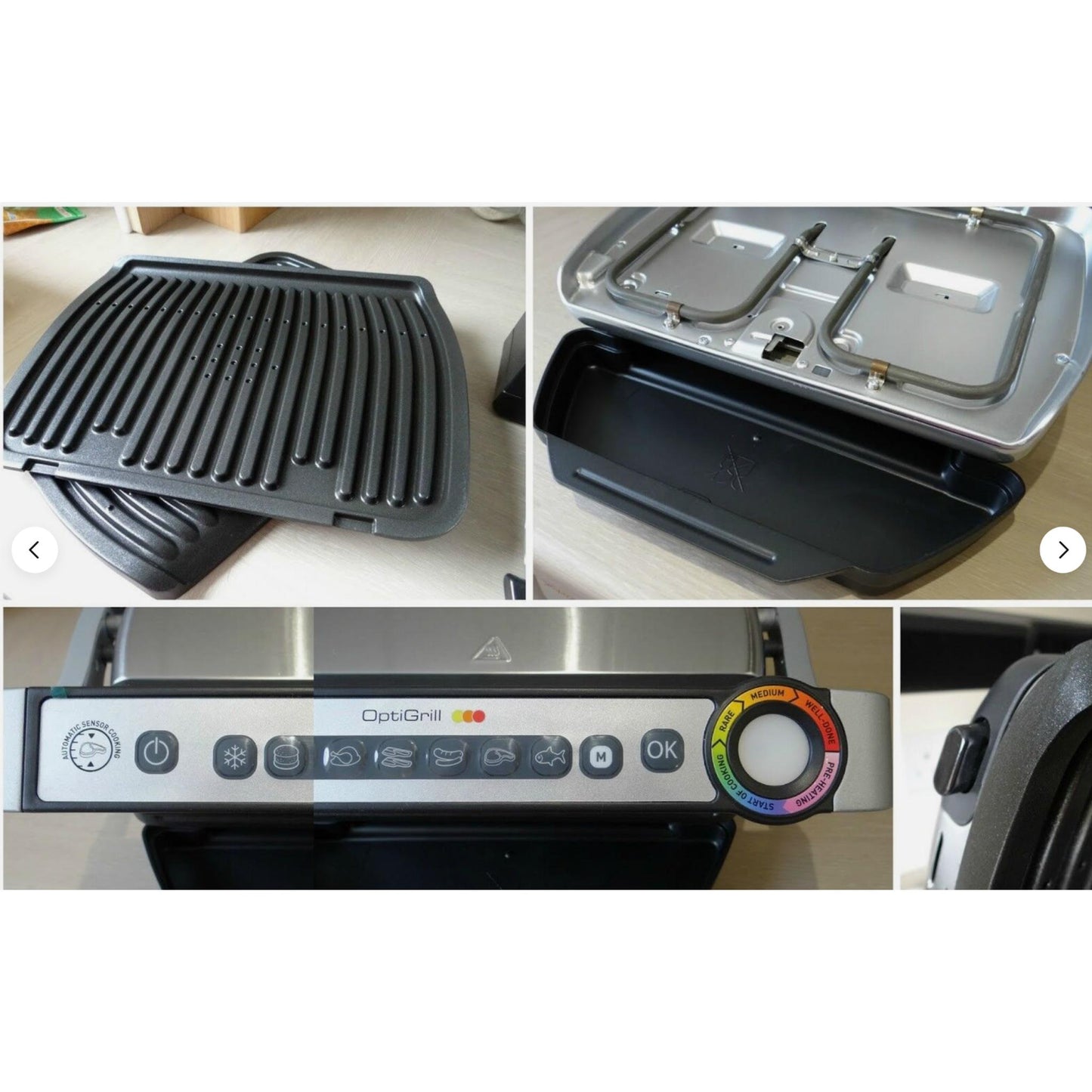 TEFAL OPTIGRILL PLATES LOWER & UPPER FOR ELITE STANDARD SERIES ONLY GC750