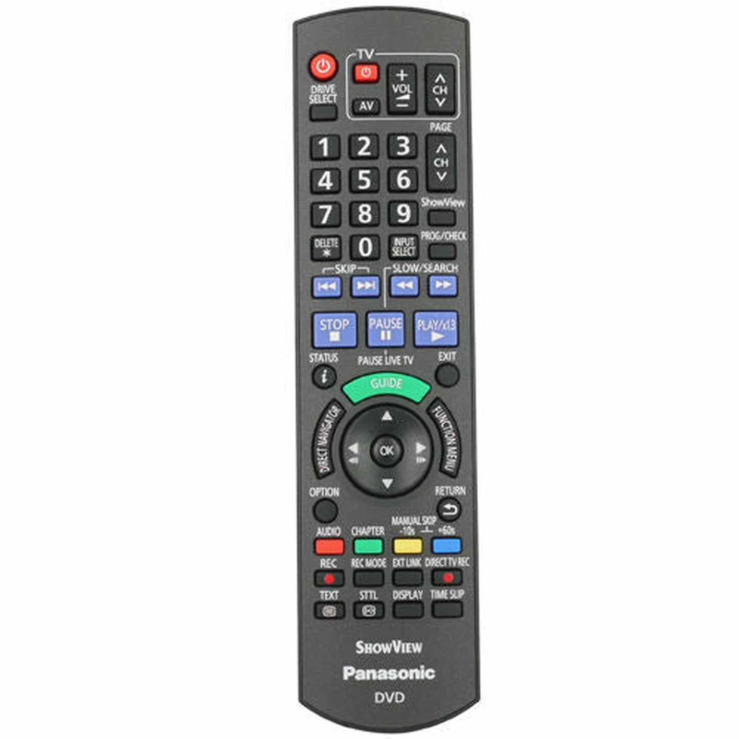 DVD RECORDER / VCR REMOTE CONTROL FOR Panasonic DMR-EZ49VEB / DMR-EZ49