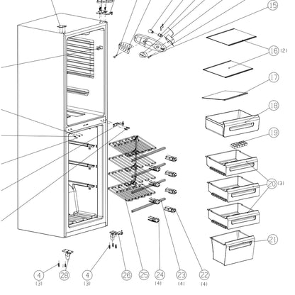 Genuine BOTTOM Freezer Drawer For Hisense Model ( RB320D4WW1 ONLY )