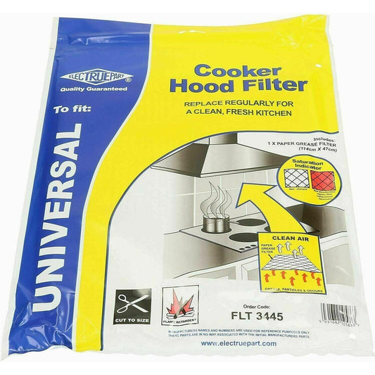 Universal Cooker Extractor Hood Grease Filter + Saturation Indicator sheet paper