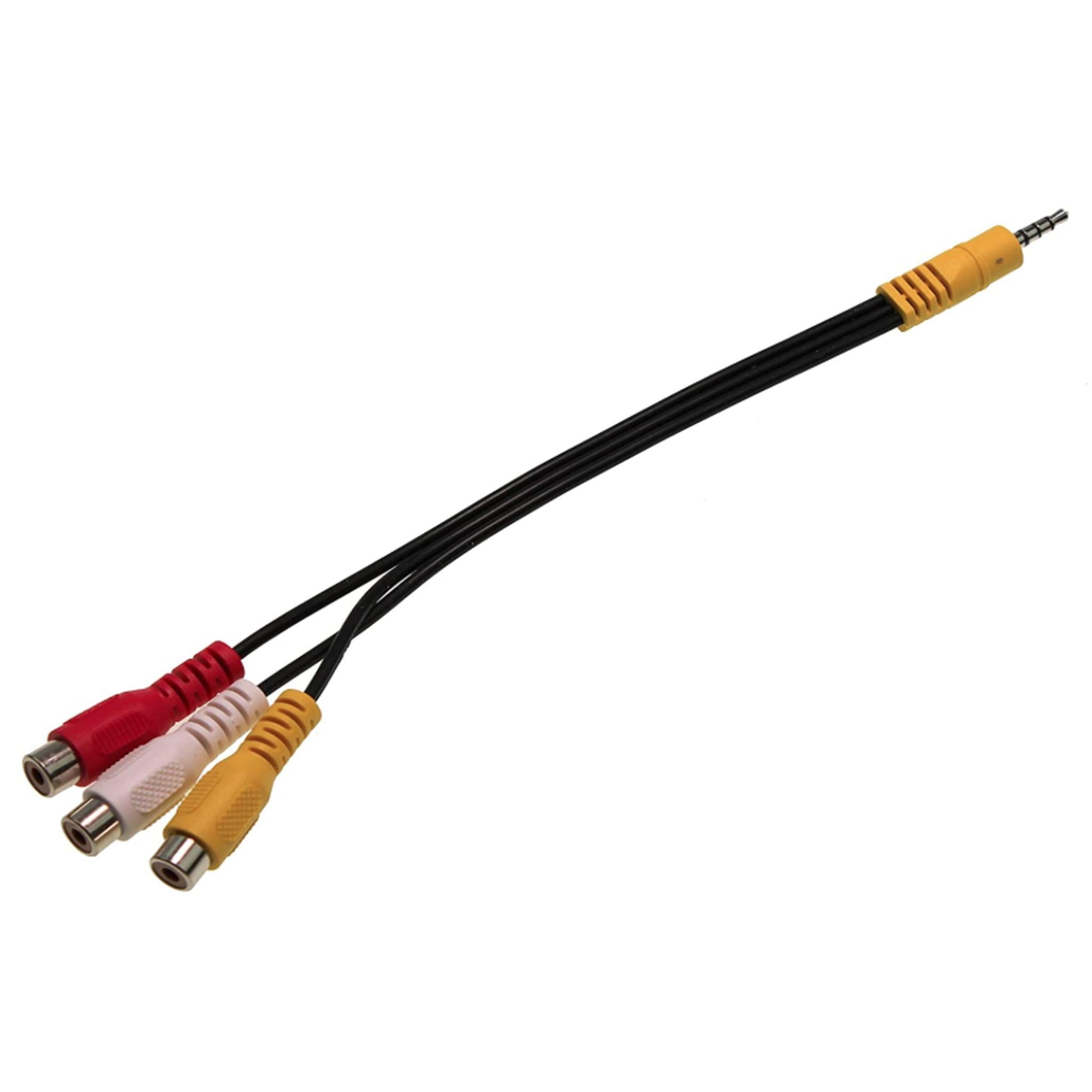 Genuine 3.5mm Jack to 3 RCA Composite AV TV Cable Camcorder Lead